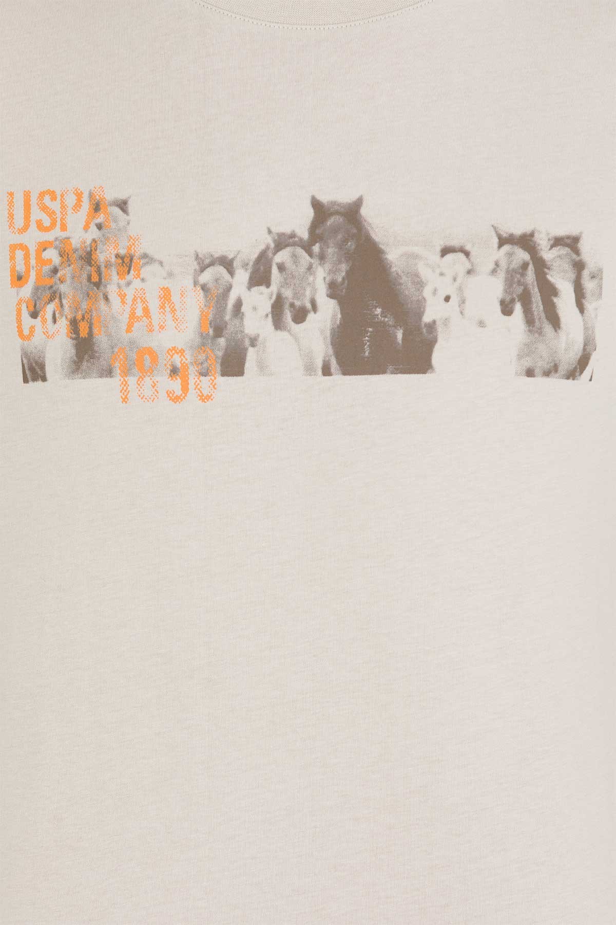 U.S. Polo Assn. Erkek Tişört 50263365-VR049 Bej