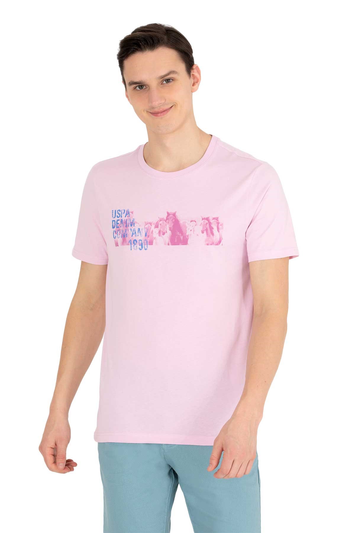 U.S. Polo Assn. Erkek Tişört 50263365-VR211 Pembe
