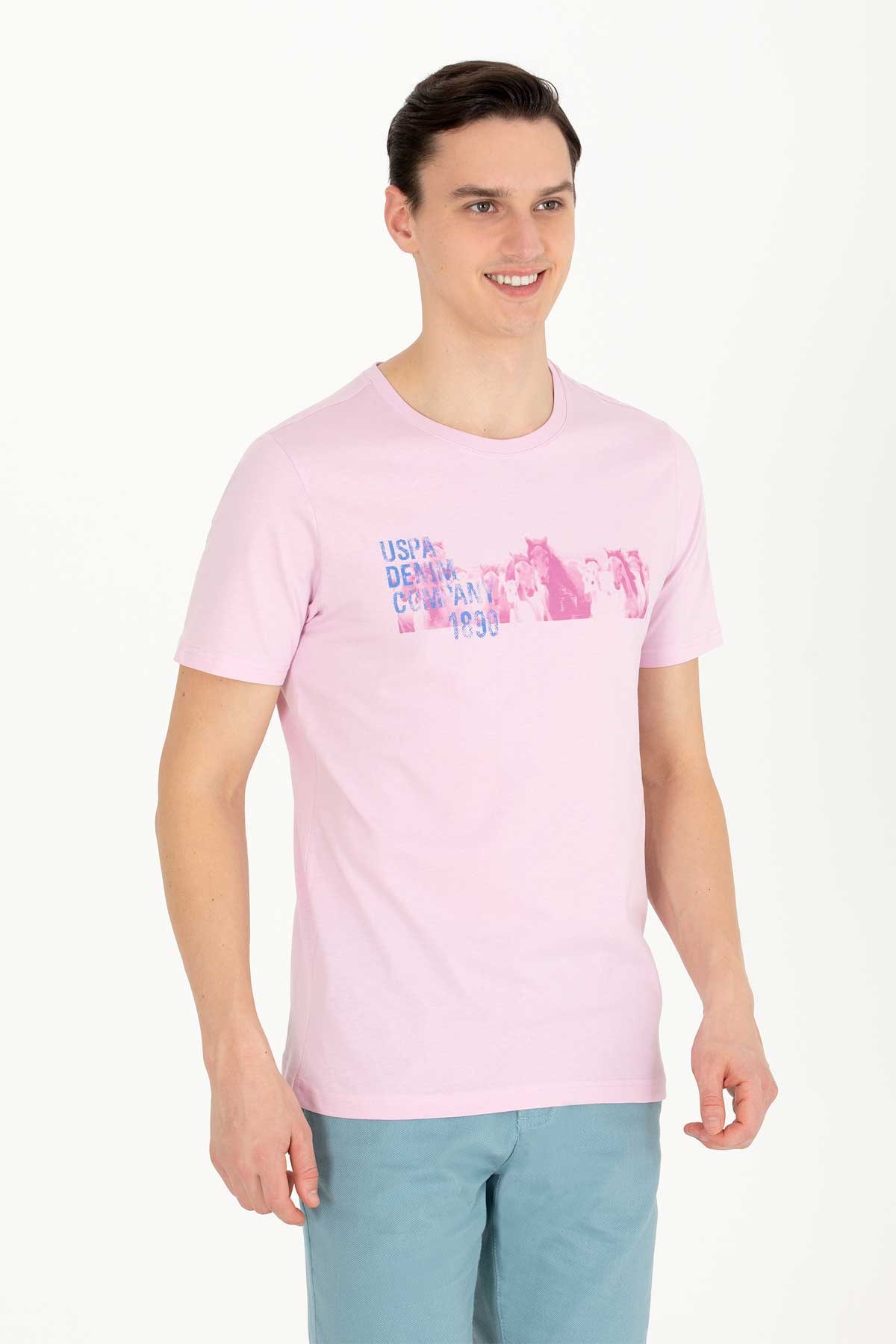 U.S. Polo Assn. Erkek Tişört 50263365-VR211 Pembe