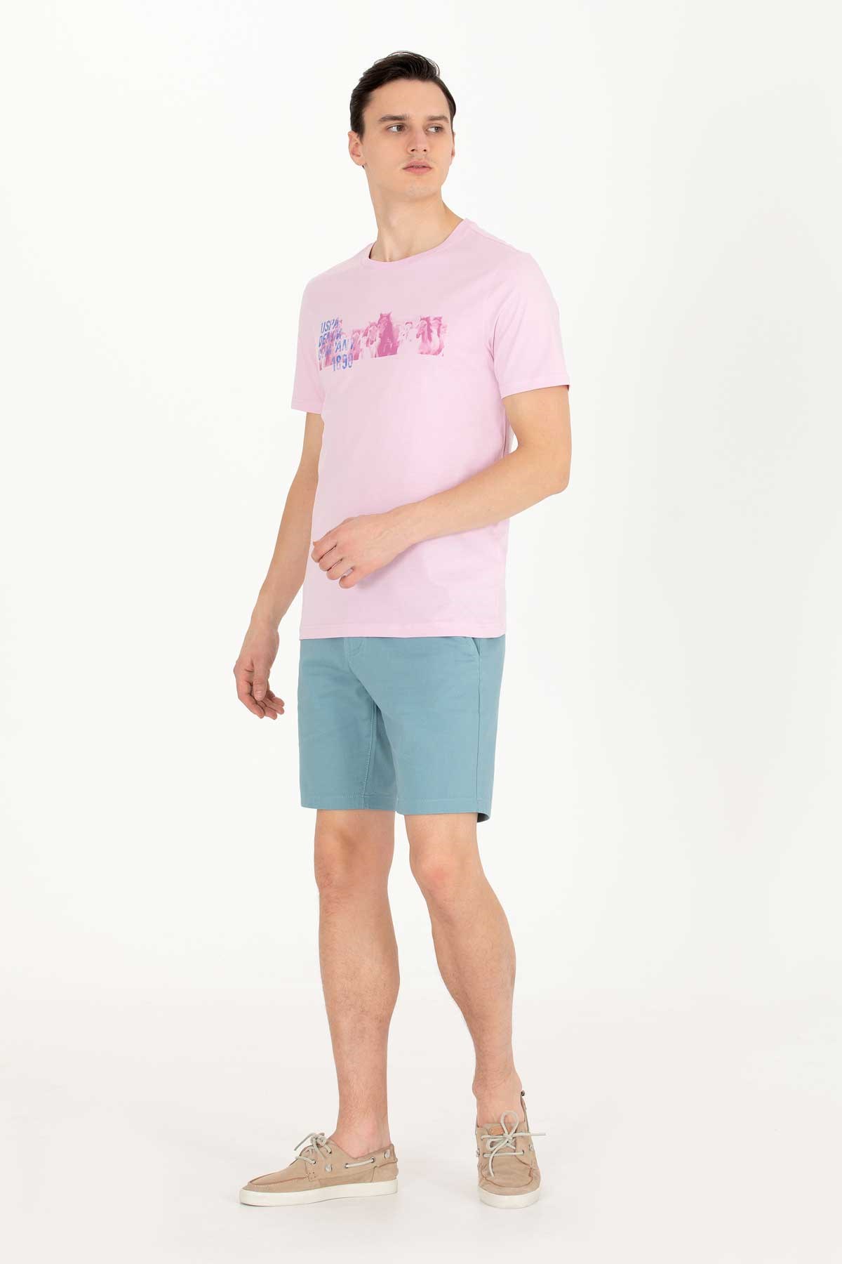 U.S. Polo Assn. Erkek Tişört 50263365-VR211 Pembe