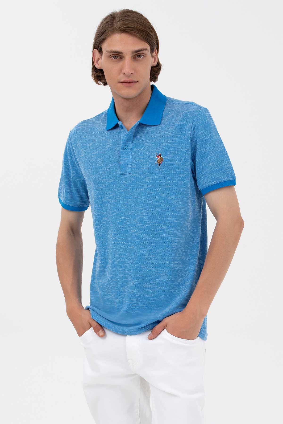 U.S. Polo Assn. Erkek Tişört 50263371-VR045 Mavi