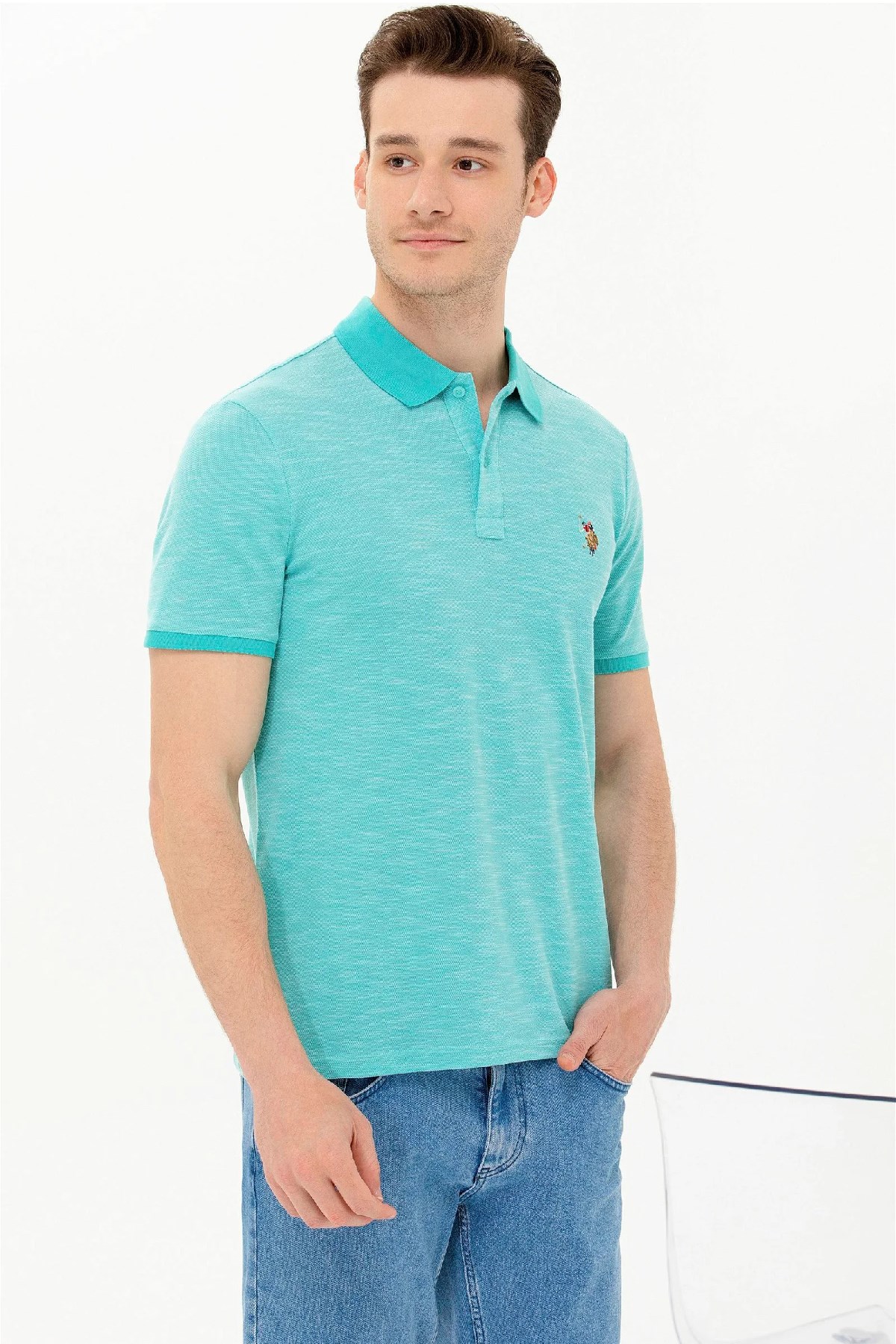 U.S. Polo Assn. Erkek Tişört 50263371-VR090 Yeşil