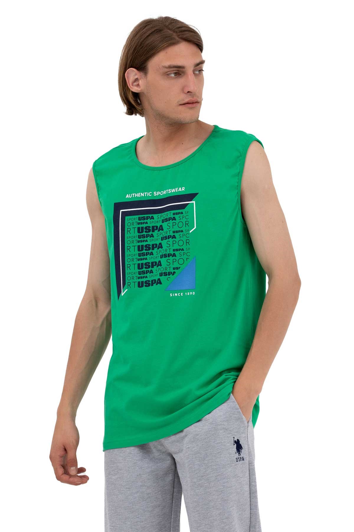 U.S. Polo Assn. Erkek Tişört 50263379-VR020 Yeşil