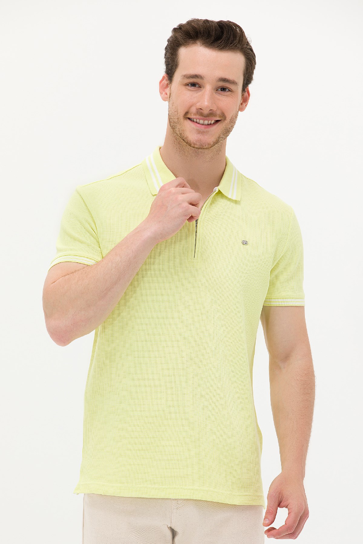U.S. Polo Assn. Erkek Tişört 50263412-VR004 Sarı