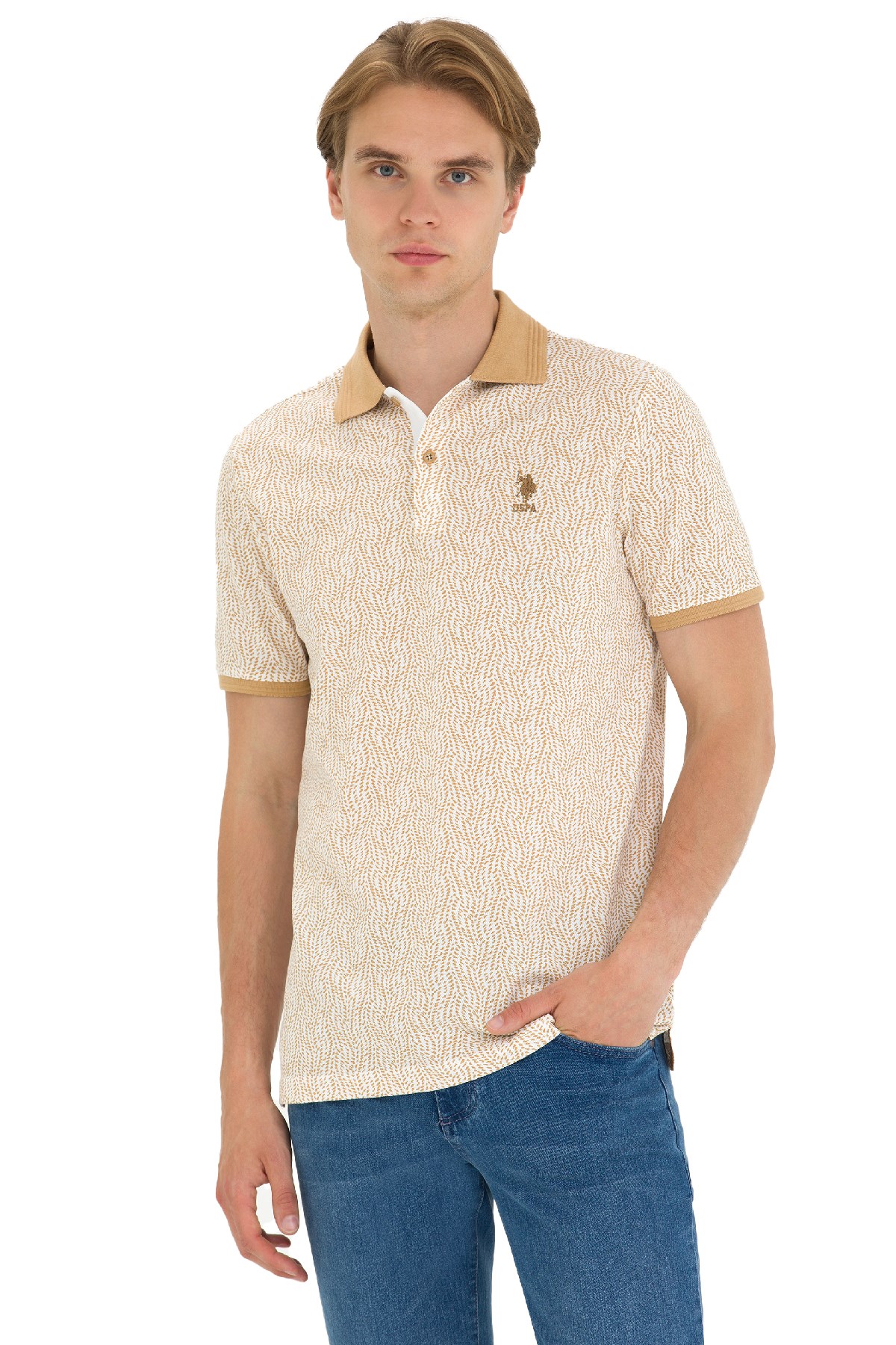 U.S. Polo Assn. Erkek Tişört 50263417-VR015 Kahverengi