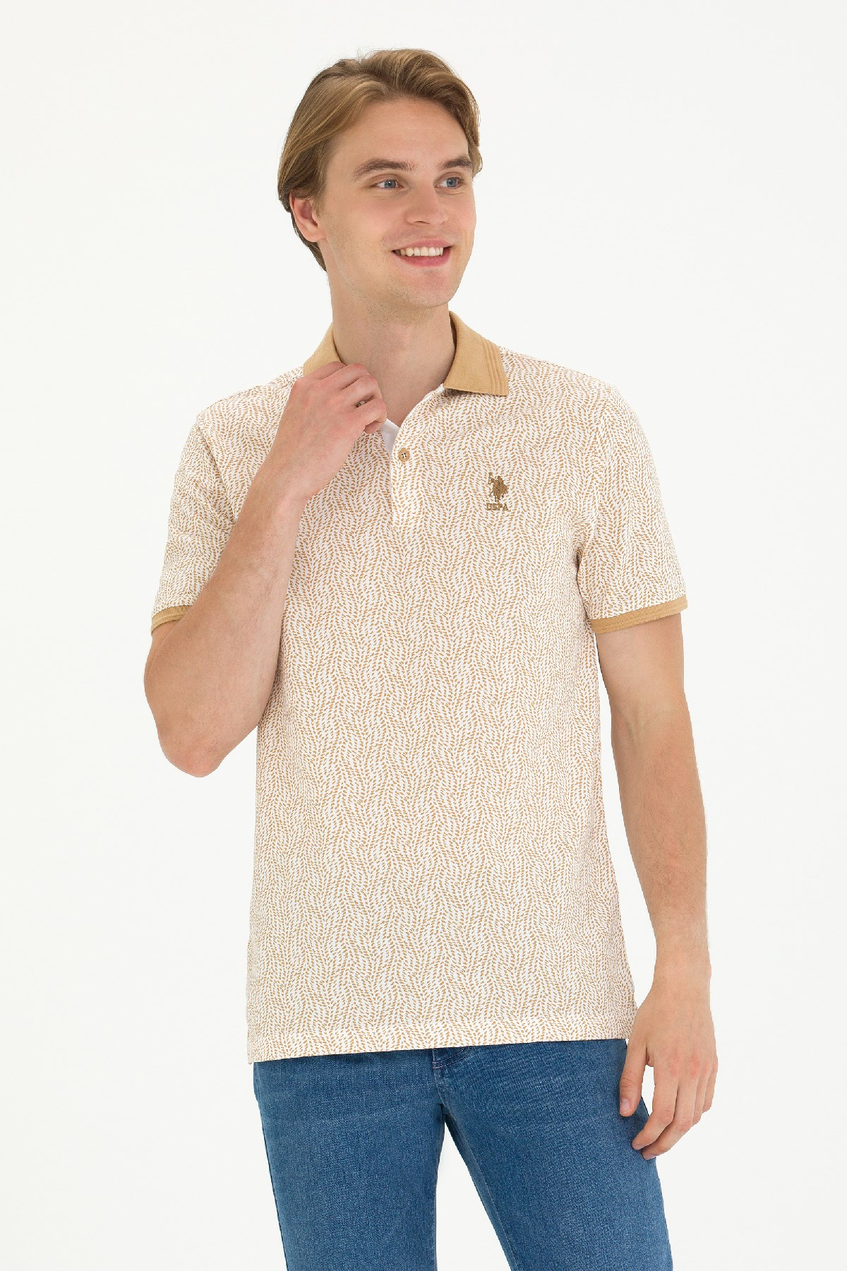 U.S. Polo Assn. Erkek Tişört 50263417-VR015 Kahverengi
