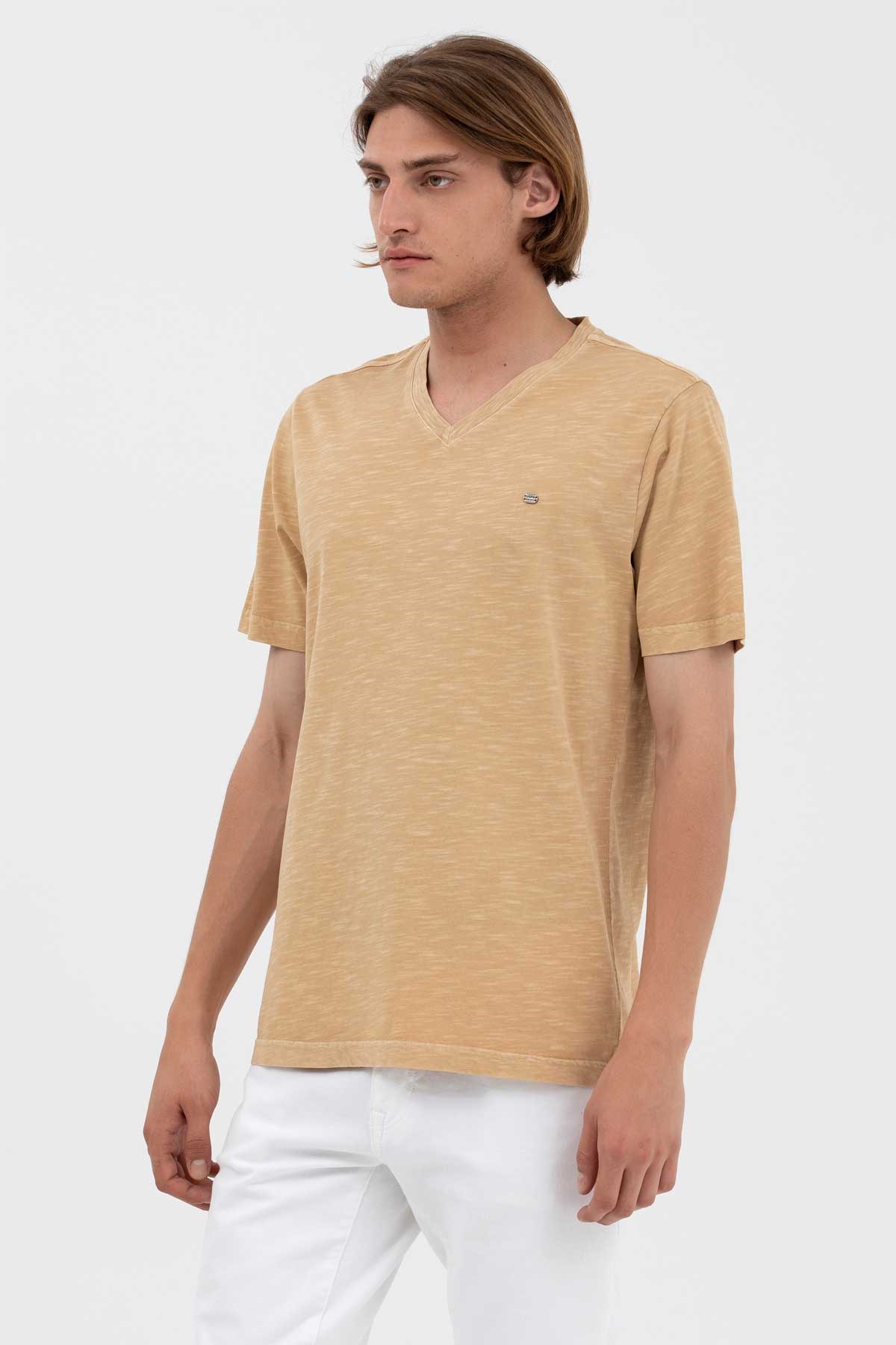 U.S. Polo Assn. Erkek Tişört 50263474-VR015 Kahverengi