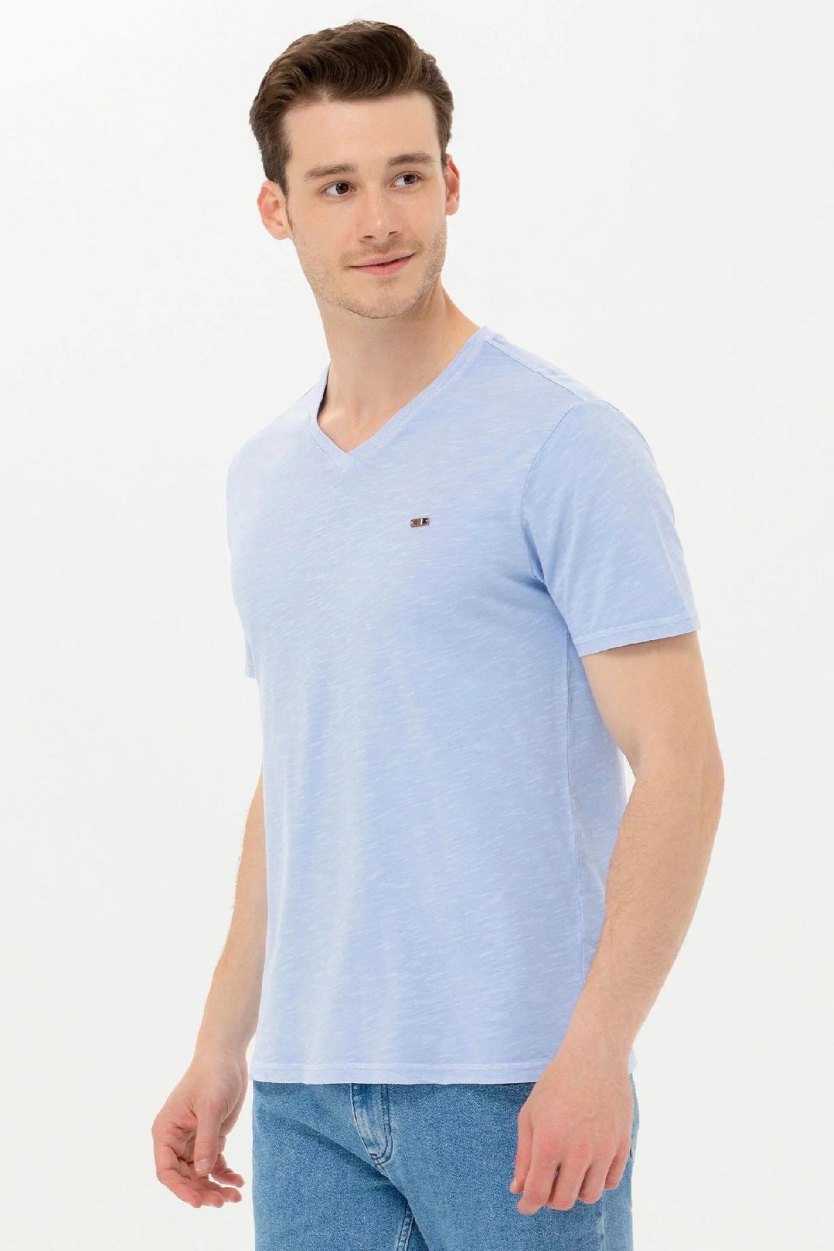 U.S. Polo Assn. Erkek Tişört 50263474-VR036 Mavi
