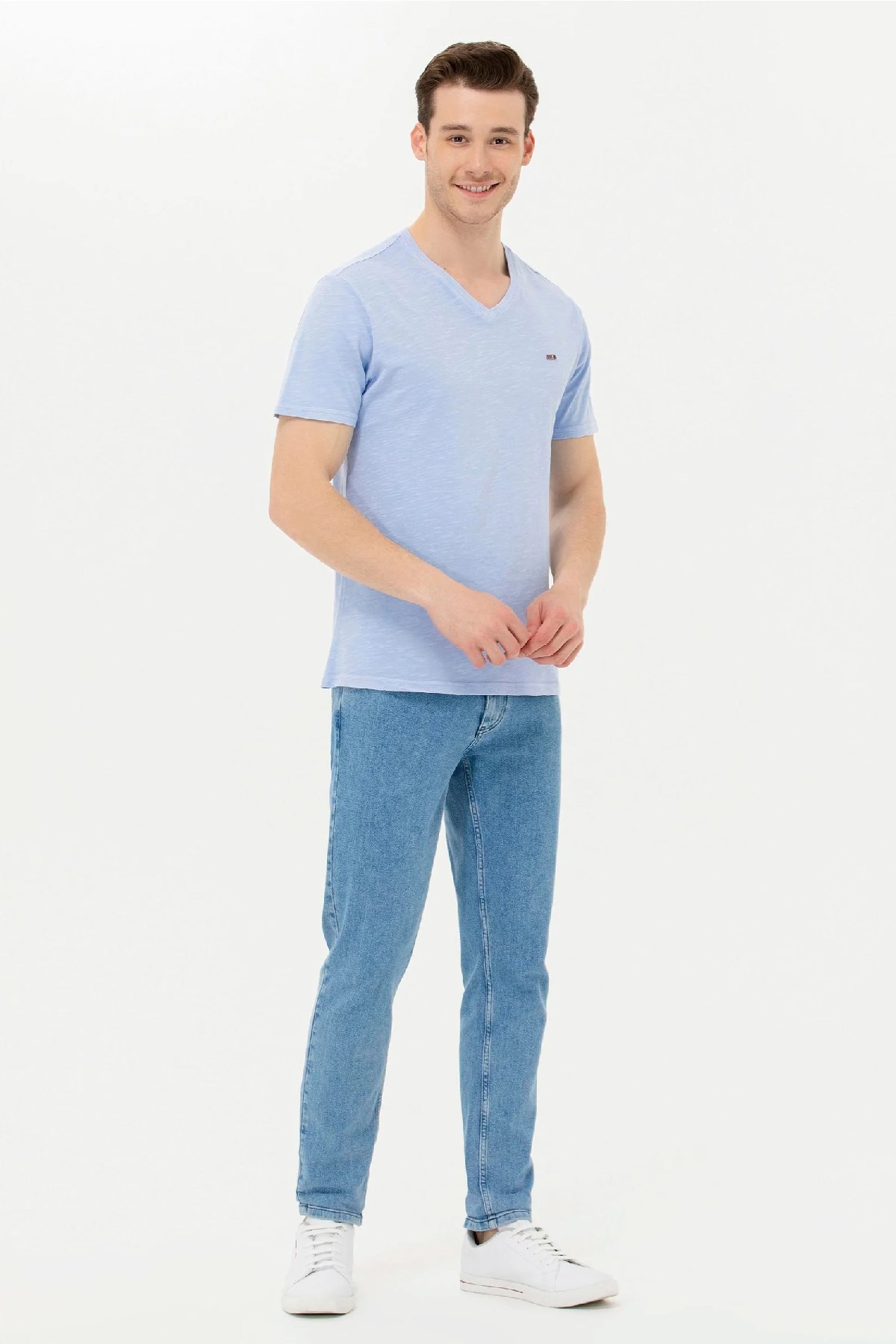 U.S. Polo Assn. Erkek Tişört 50263474-VR036 Mavi