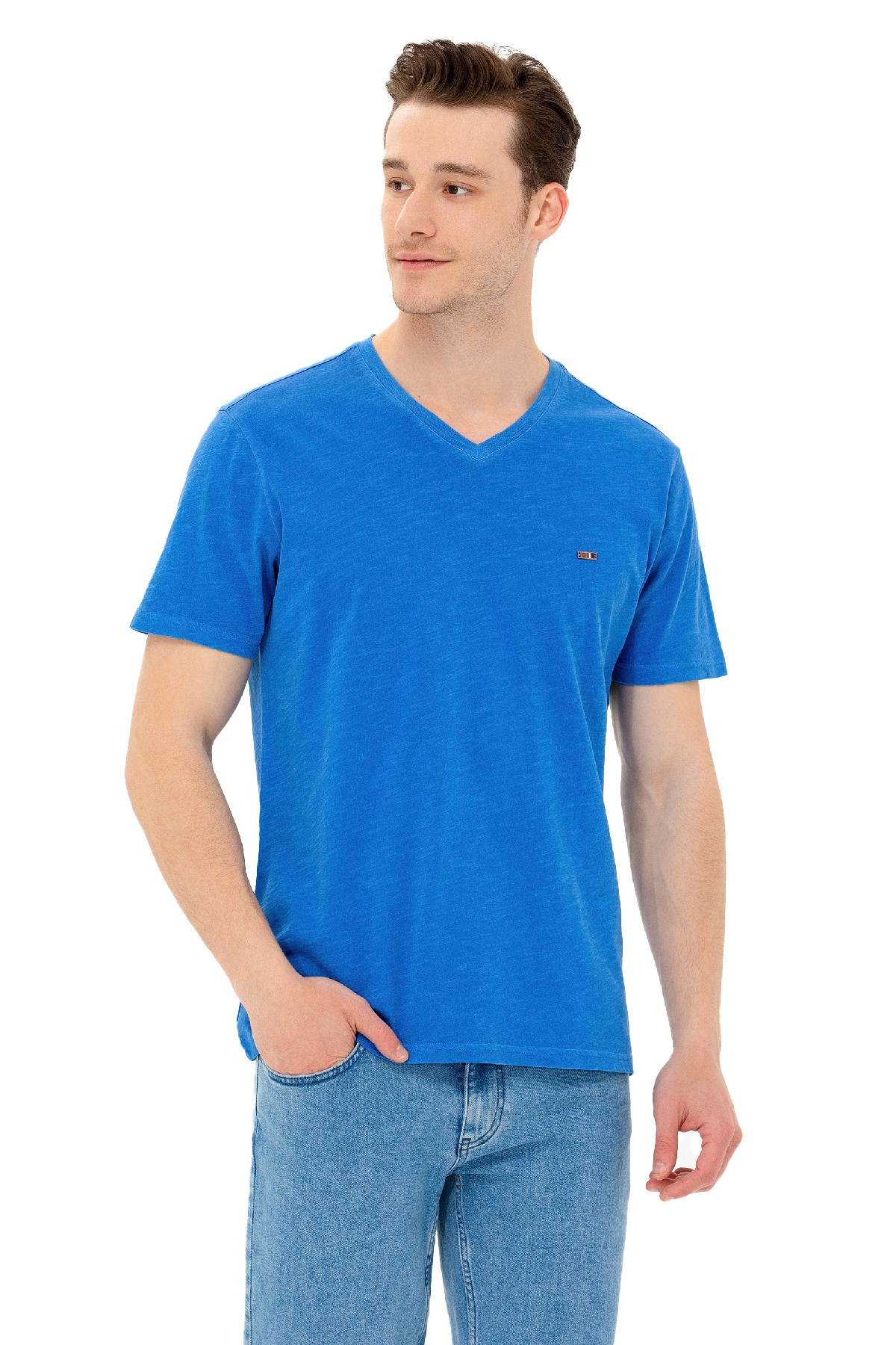 U.S. Polo Assn. Erkek Tişört 50263474-VR045 Mavi