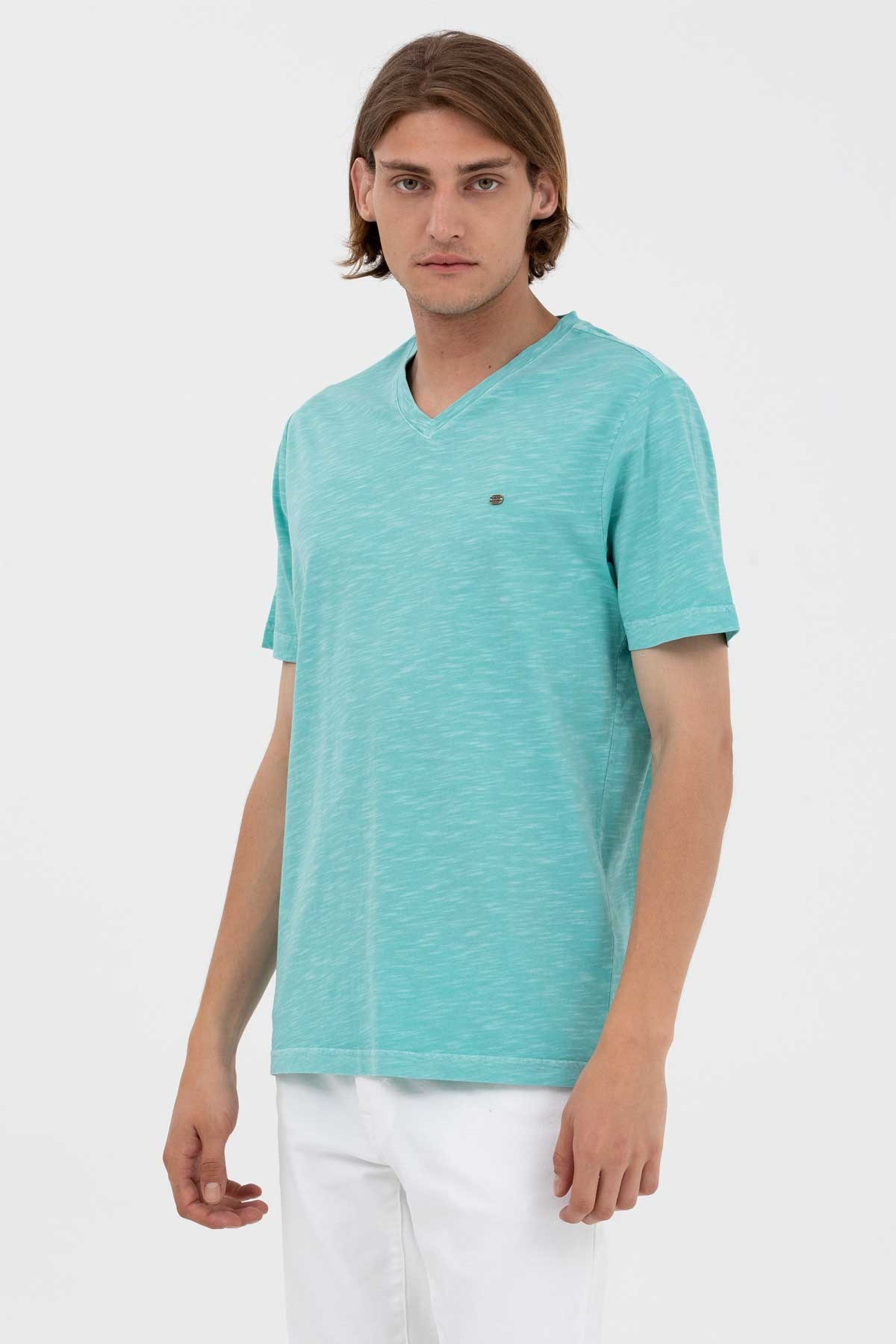 U.S. Polo Assn. Erkek Tişört 50263474-VR090 Yeşil