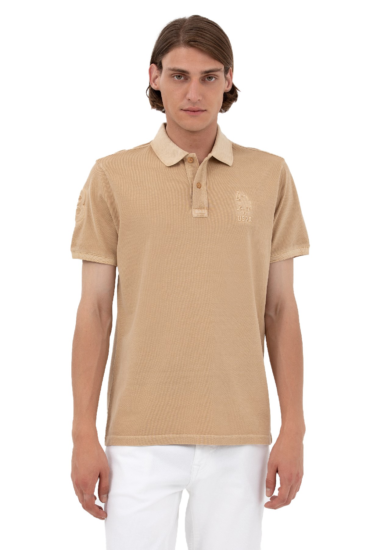 U.S. Polo Assn. Erkek Tişört 50263475-VR015 Kahverengi