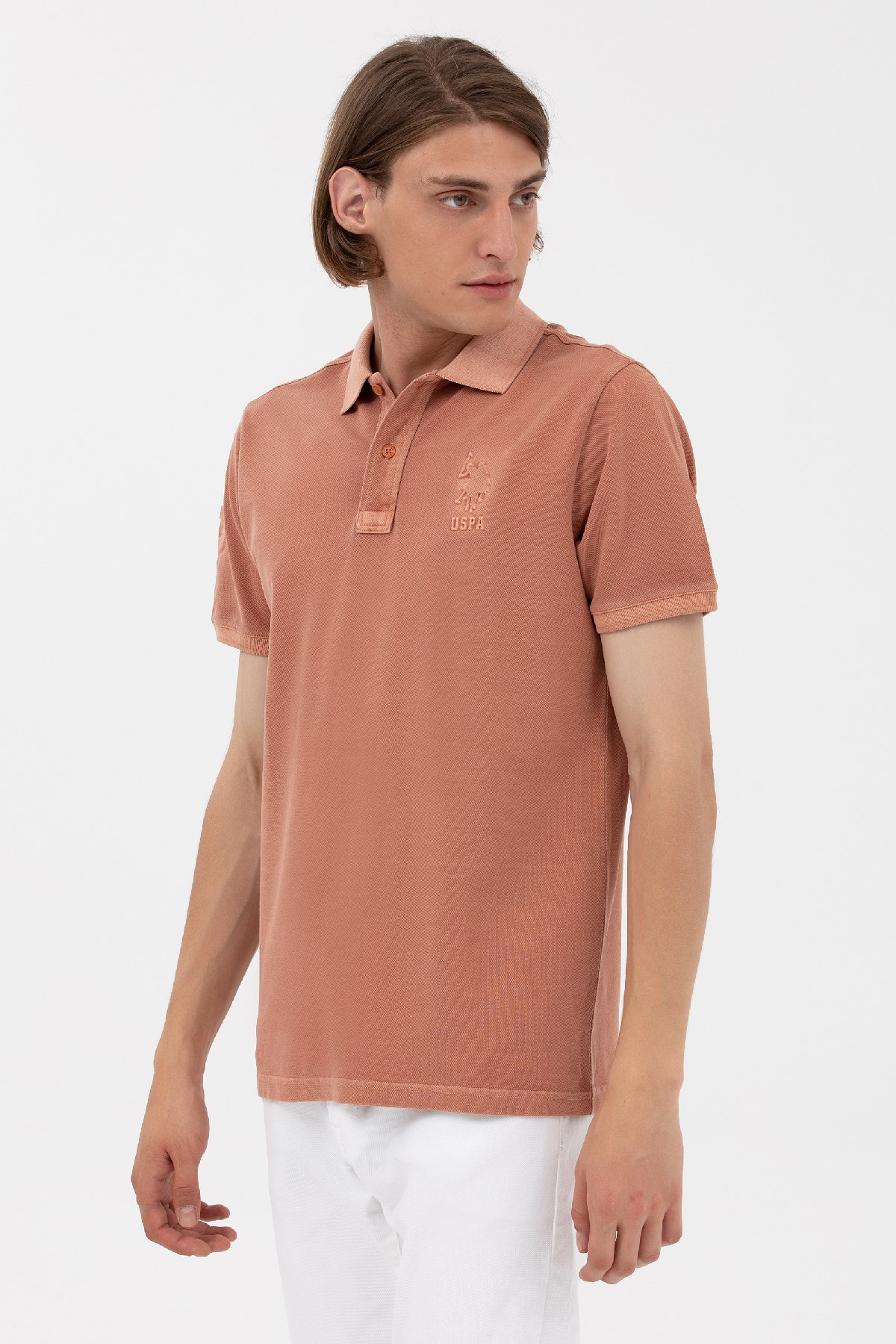 U.S. Polo Assn. Erkek Tişört 50263475-VR042 Pembe
