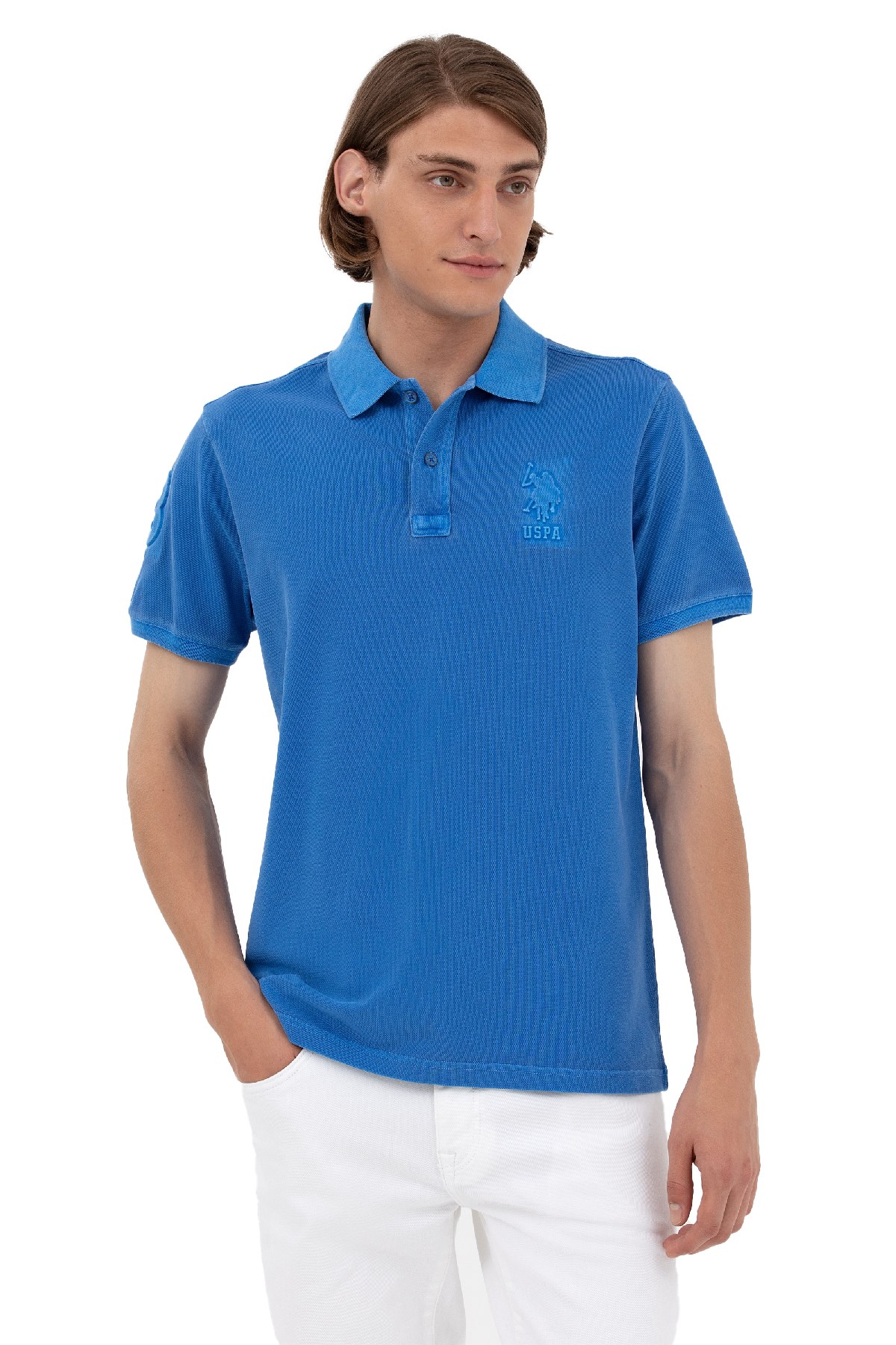 U.S. Polo Assn. Erkek Tişört 50263475-VR045 Mavi