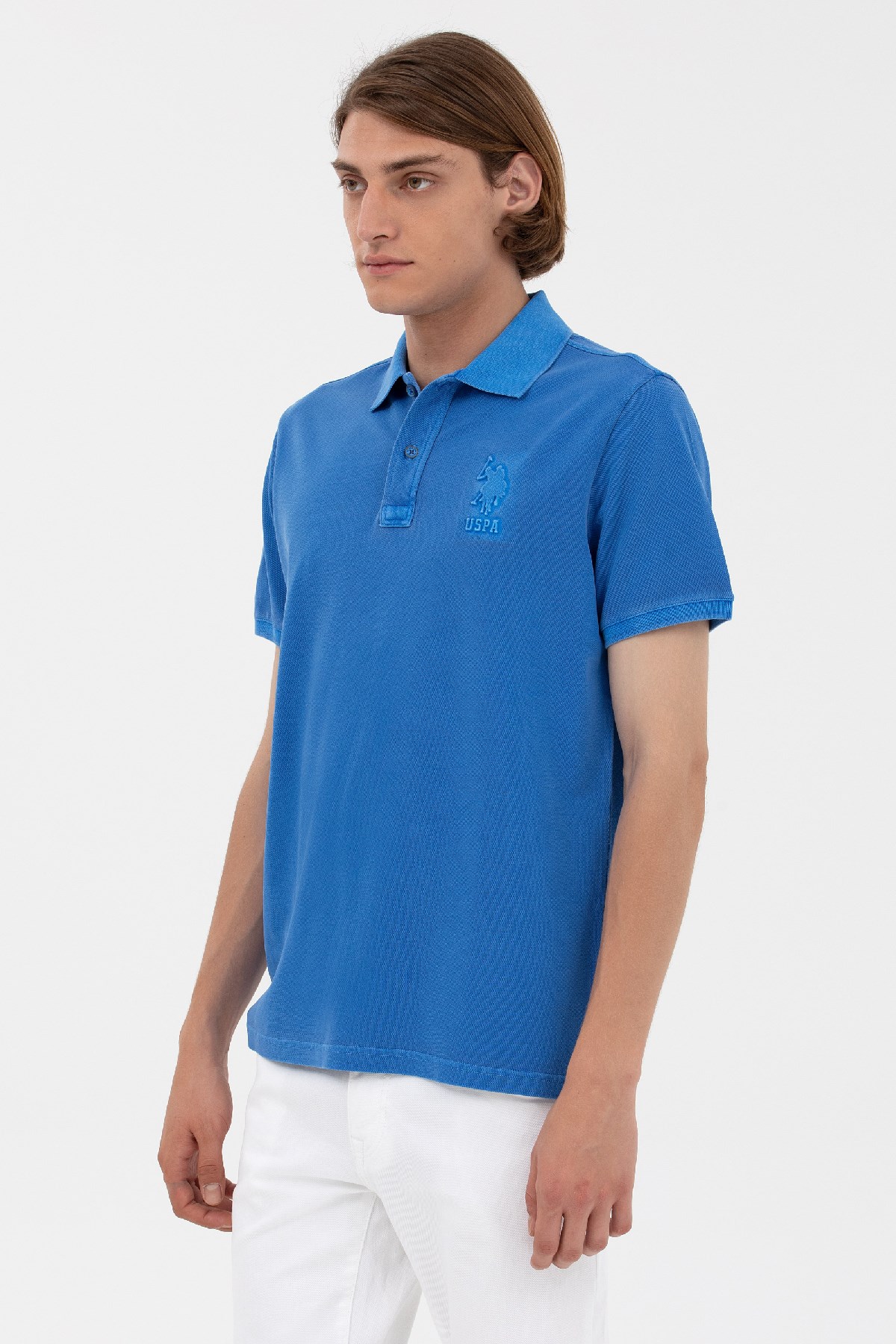U.S. Polo Assn. Erkek Tişört 50263475-VR045 Mavi