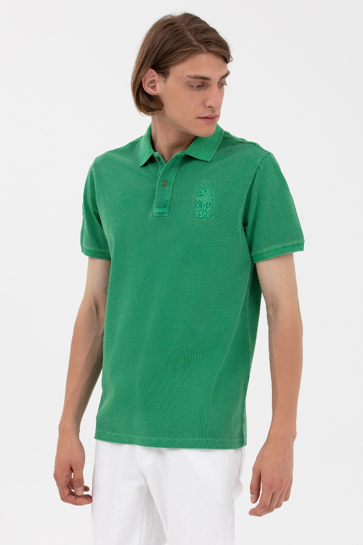 U.S. Polo Assn. Erkek Tişört 50263475-VR054 Yeşil