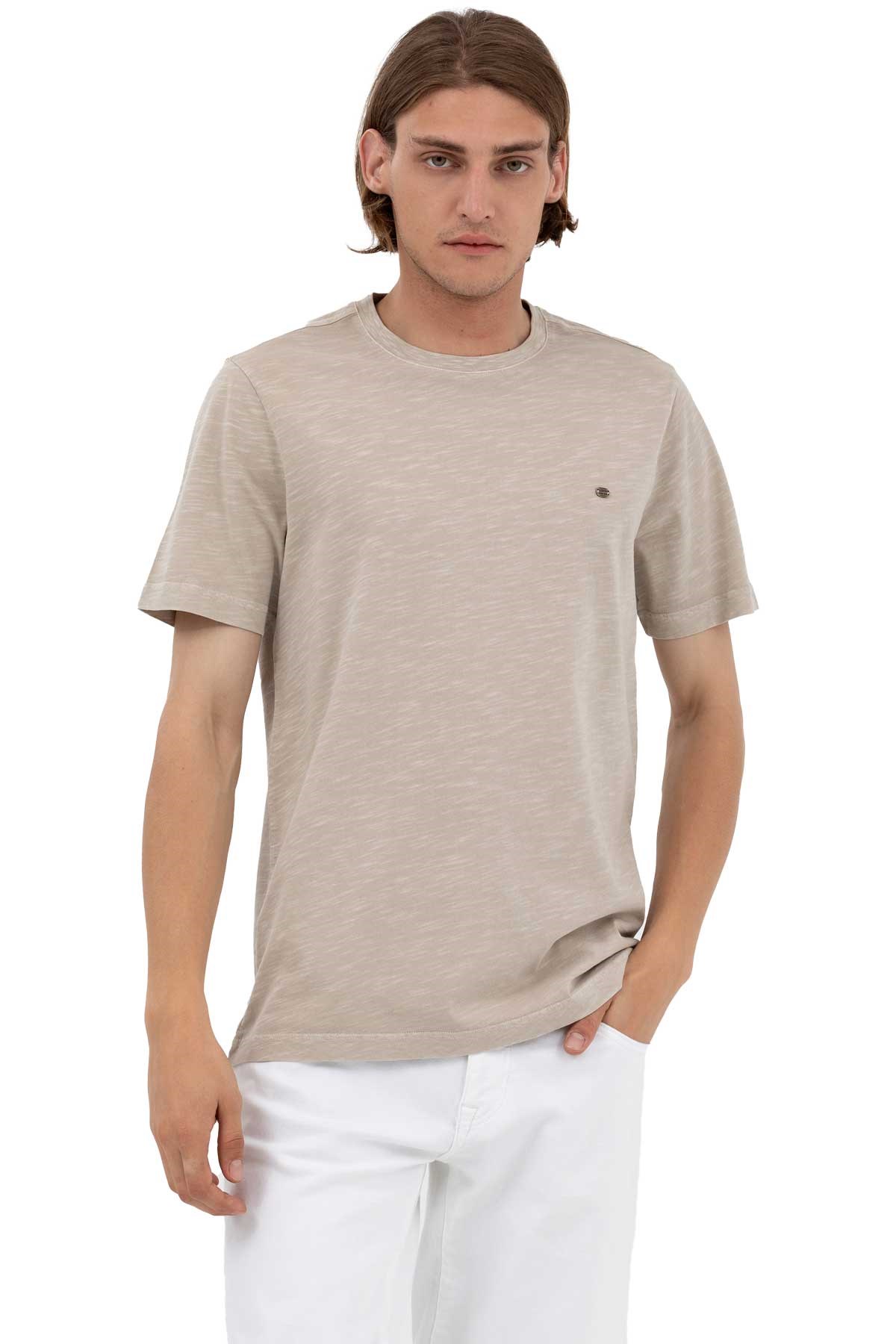 U.S. Polo Assn. Erkek Tişört 50263476-VR049 Bej