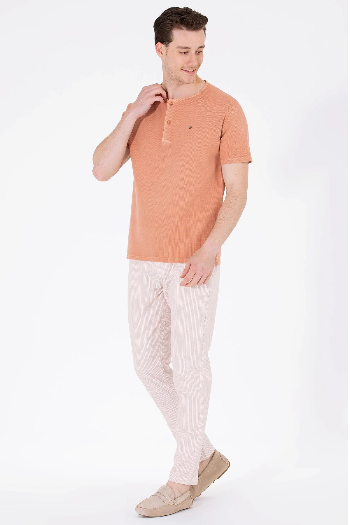U.S. Polo Assn. Erkek Tişört 50263495-VR042 Pembe