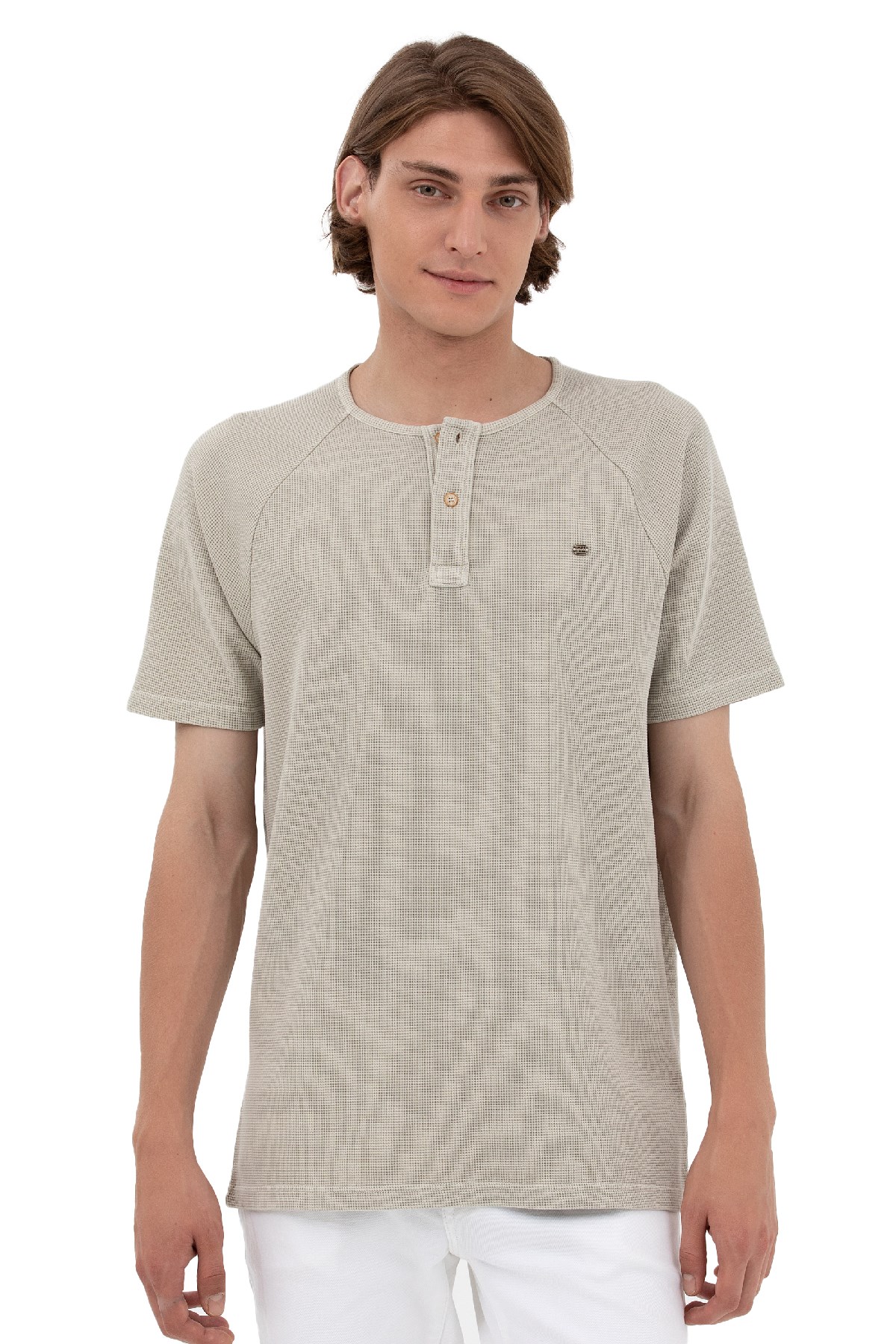 U.S. Polo Assn. Erkek Tişört 50263495-VR049 Bej