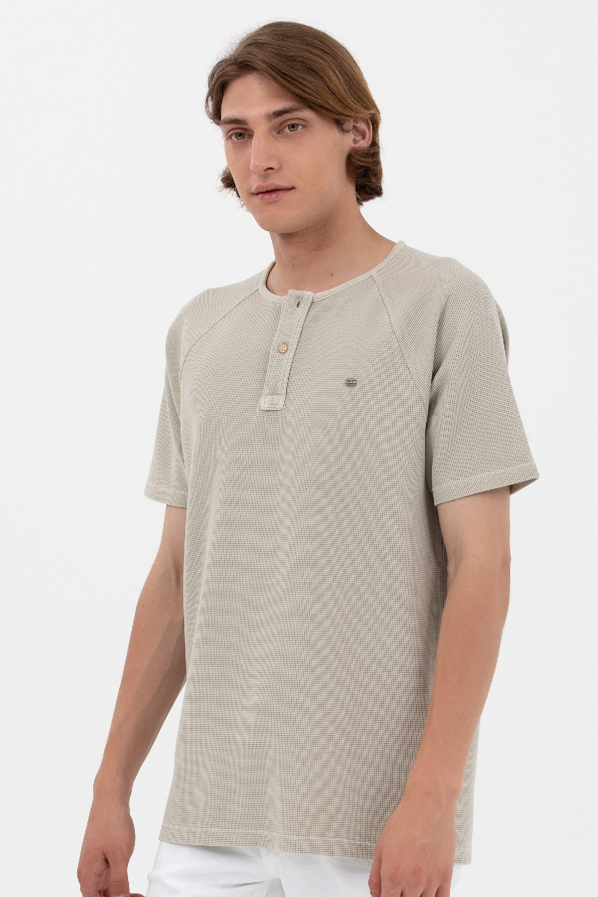 U.S. Polo Assn. Erkek Tişört 50263495-VR049 Bej