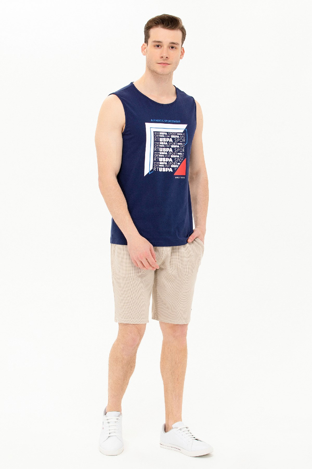 U.S. Polo Assn. Erkek Bermuda Capri 50263501-VR049 Bej