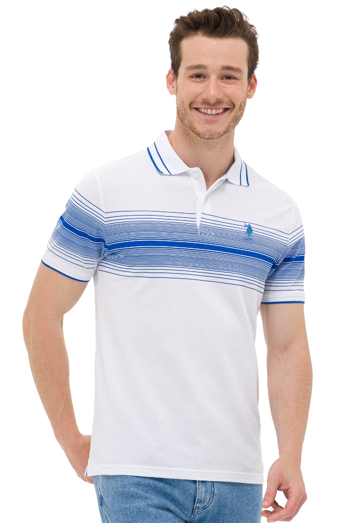 U.S. Polo Assn. Erkek Tişört 50263523-VR045 Mavi