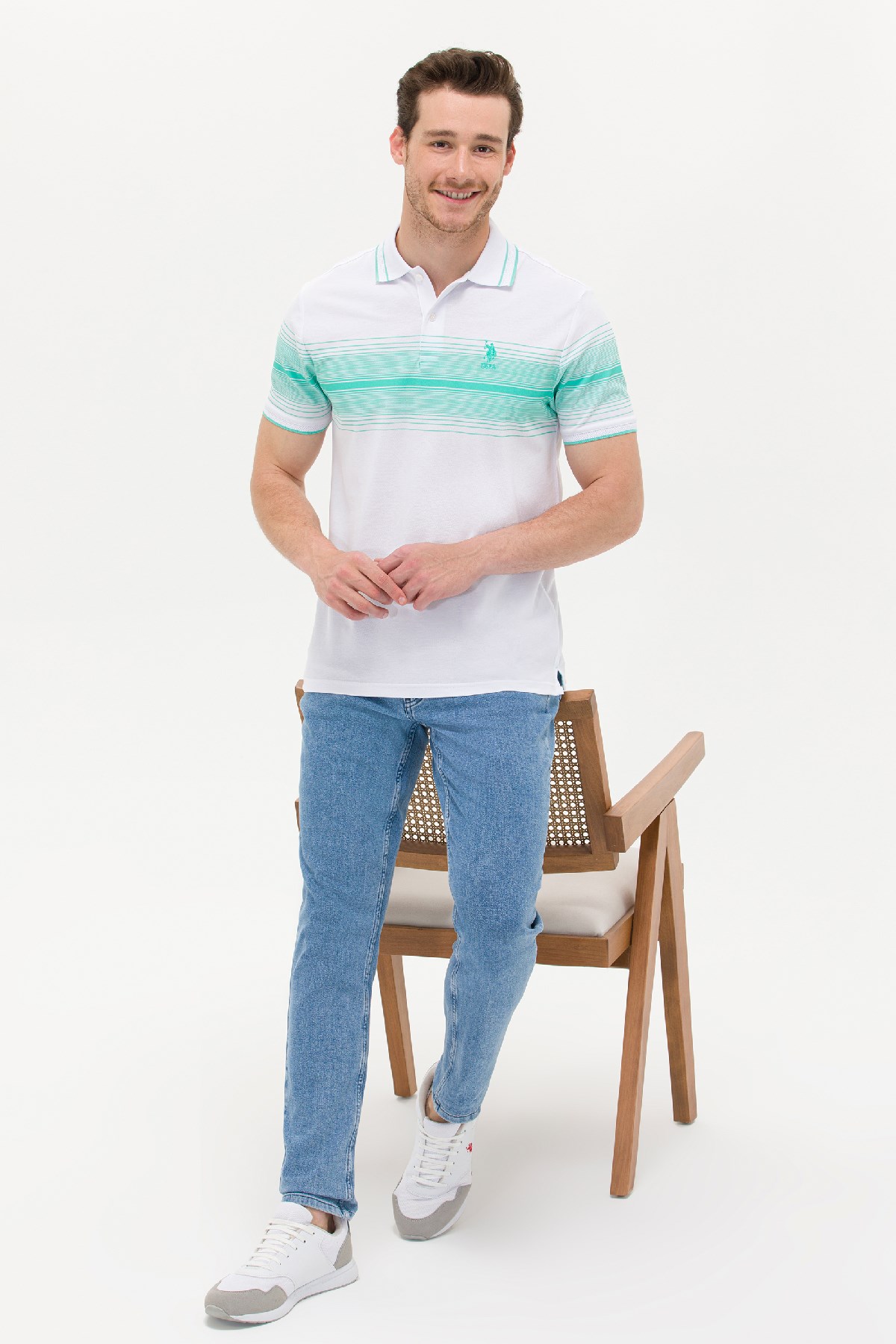 U.S. Polo Assn. Erkek Tişört 50263523-VR090 Yeşil