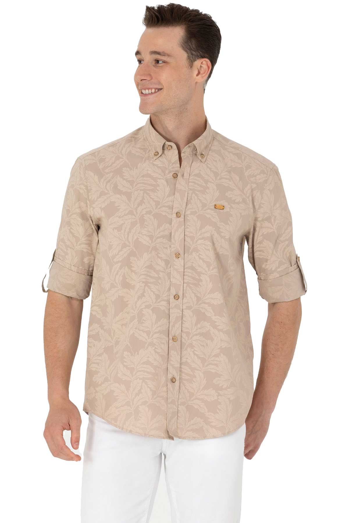 U.S. Polo Assn. Erkek Gömlek 50263598-VR015 Kahverengi