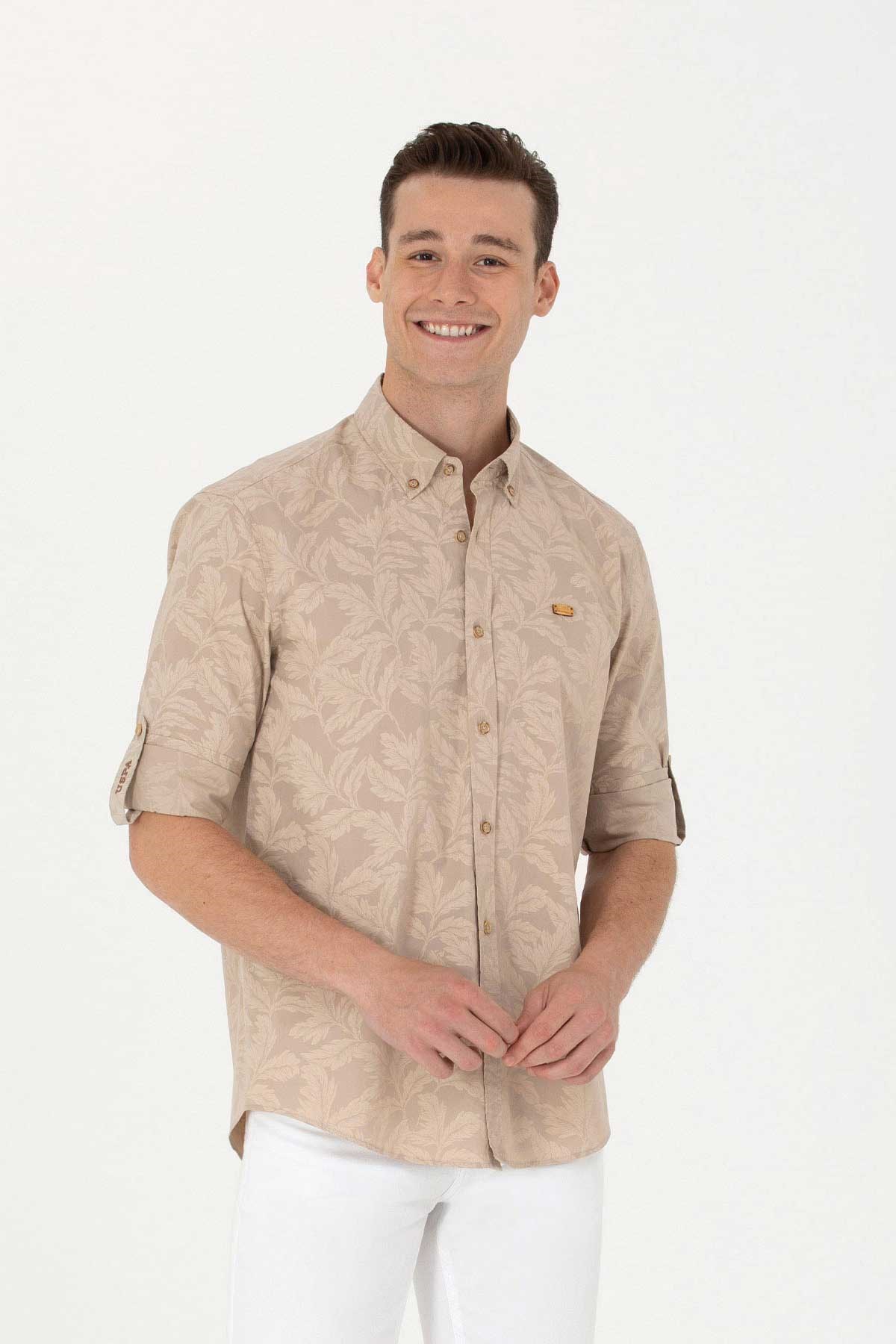 U.S. Polo Assn. Erkek Gömlek 50263598-VR015 Kahverengi