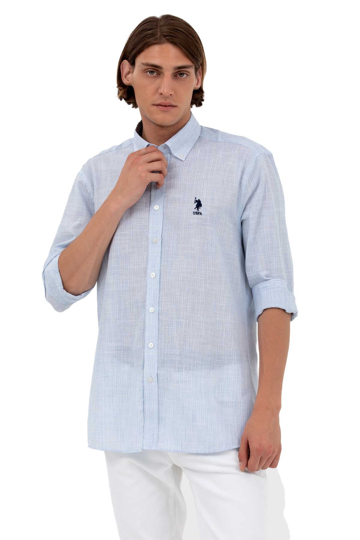 U.S. Polo Assn. Erkek Gömlek 50263702-VR036 Mavi