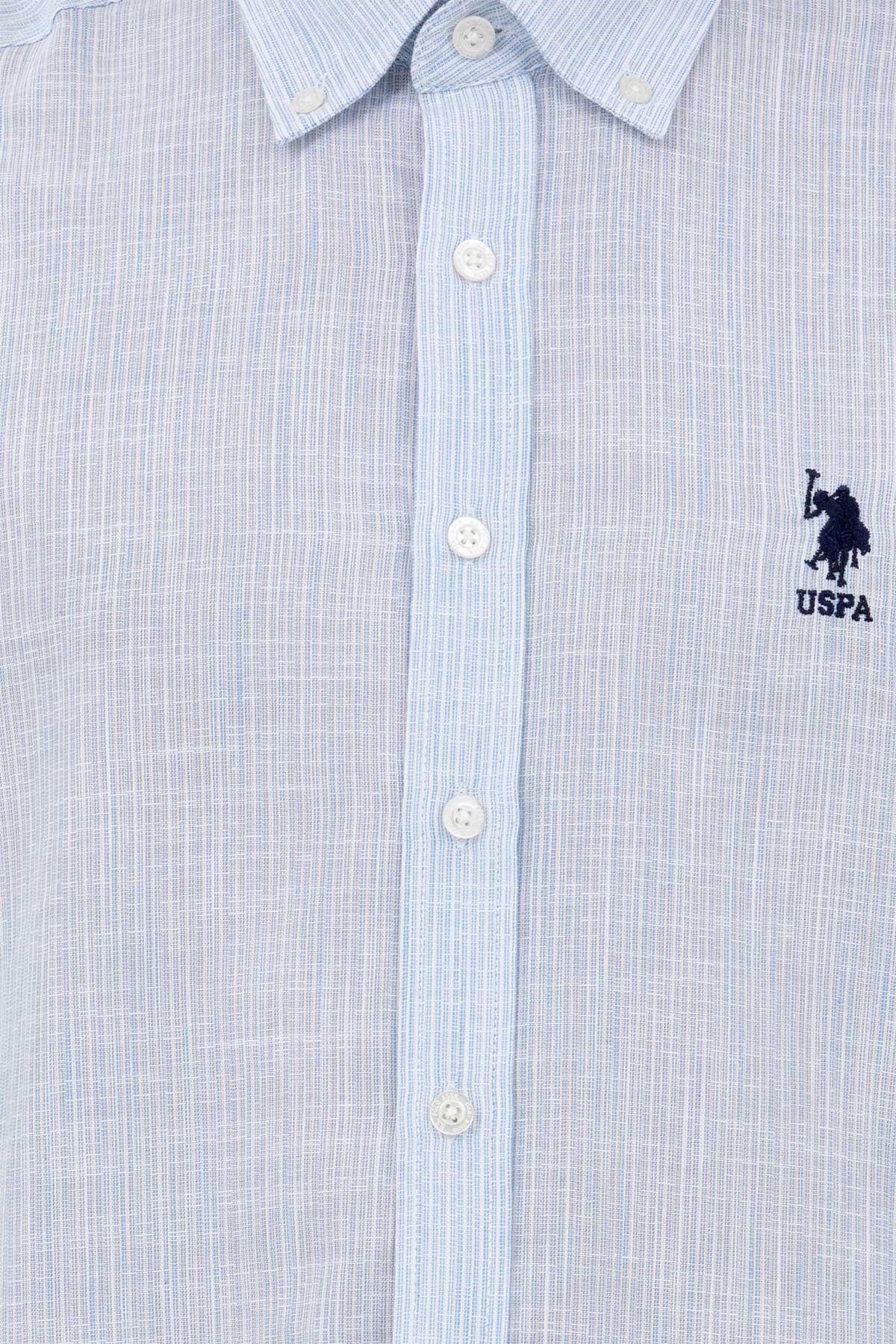 U.S. Polo Assn. Erkek Gömlek 50263702-VR036 Mavi