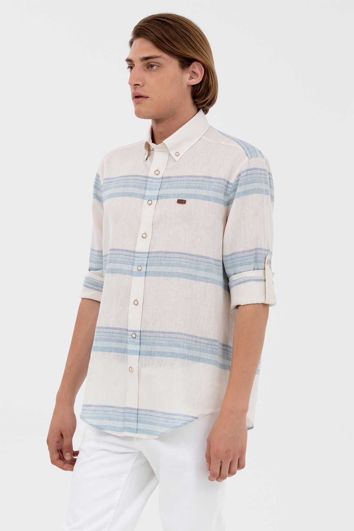 U.S. Polo Assn. Erkek Gömlek 50264097-VR036 Mavi