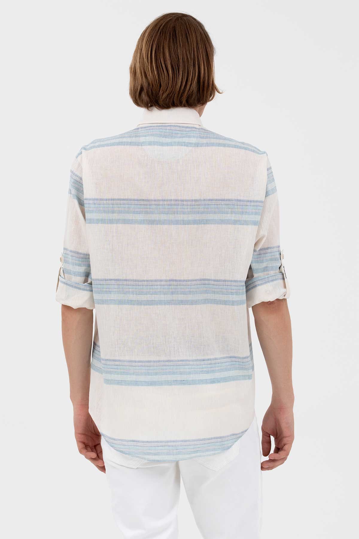 U.S. Polo Assn. Erkek Gömlek 50264097-VR036 Mavi