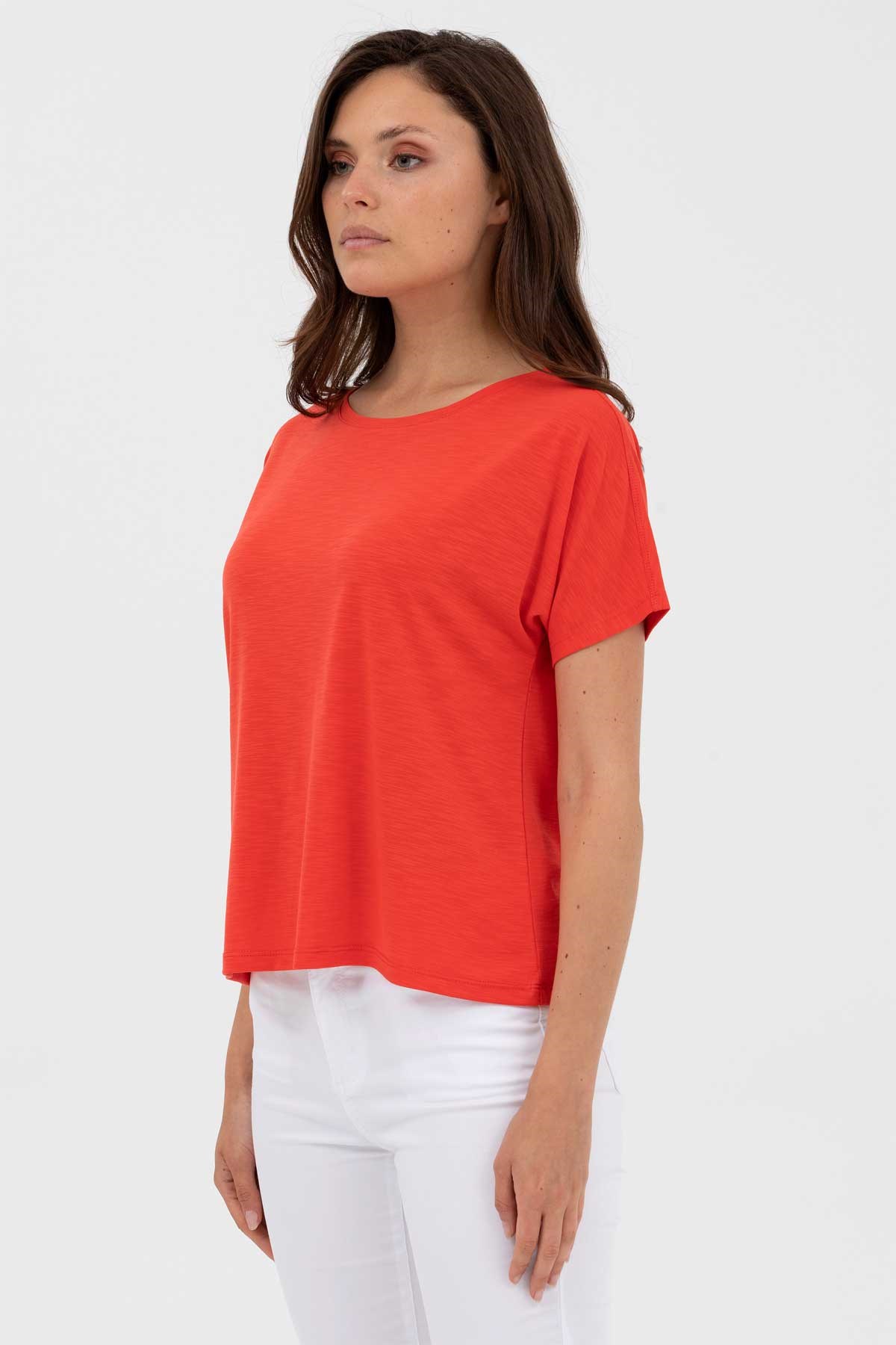 U.S. Polo Assn. Kadın Tişört 50264185-VR030 Kırmızı