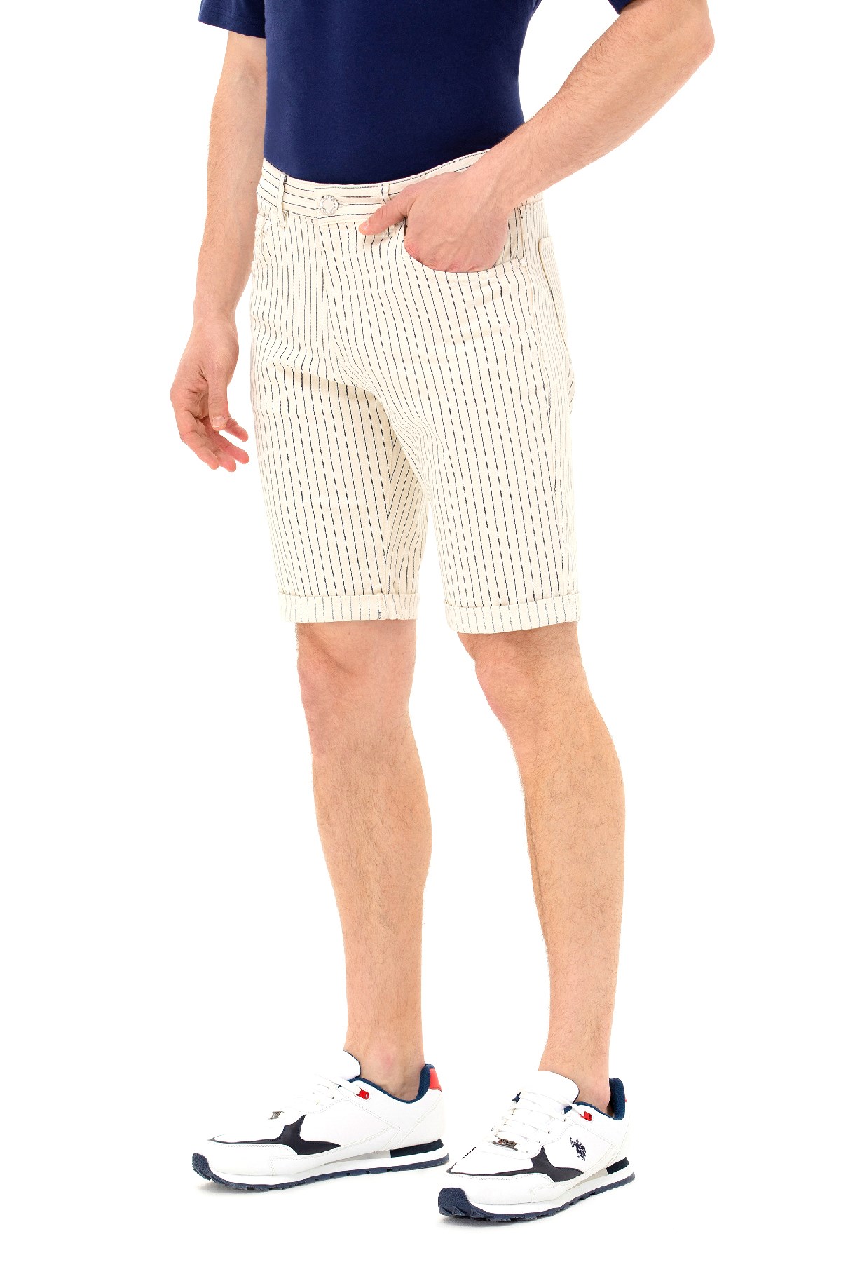 U.S. Polo Assn. Erkek Bermuda Capri 50264299-DN0015 Beyaz