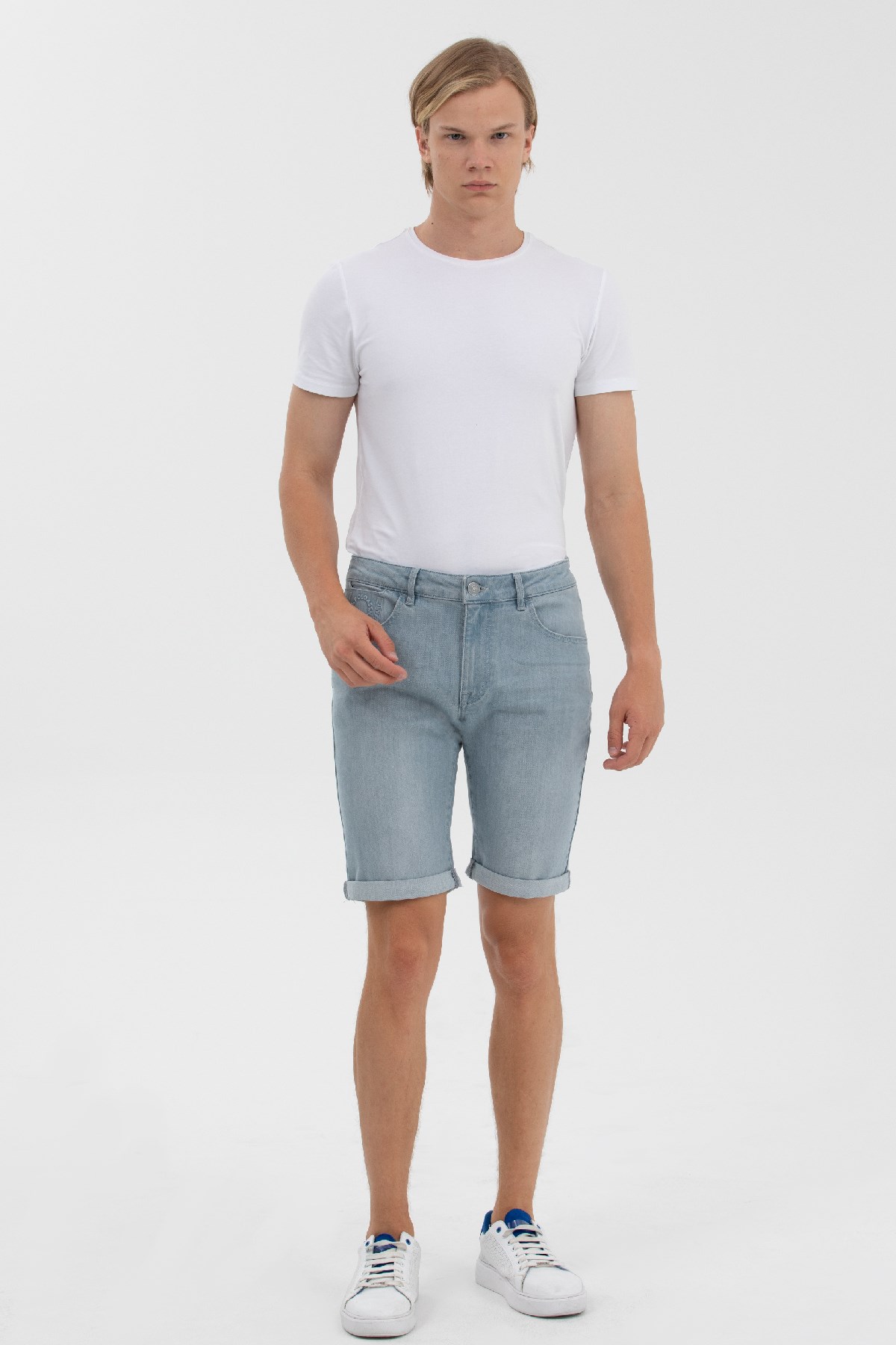 U.S. Polo Assn. Erkek Bermuda Capri 50264303-DN0022 Mavi