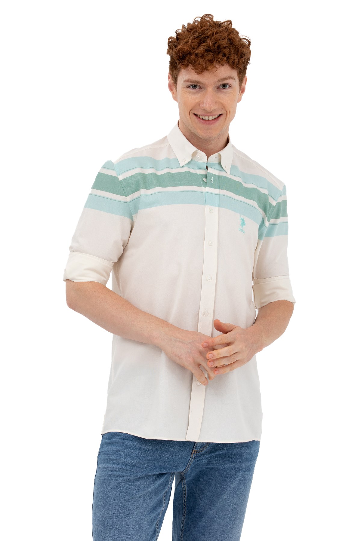 U.S. Polo Assn. Erkek Gömlek 50264397-VR090 Yeşil