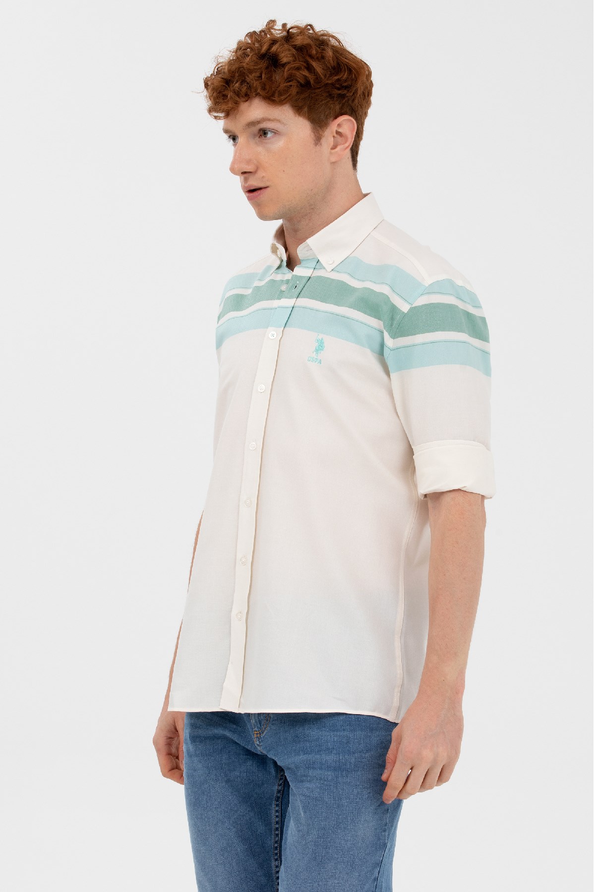 U.S. Polo Assn. Erkek Gömlek 50264397-VR090 Yeşil