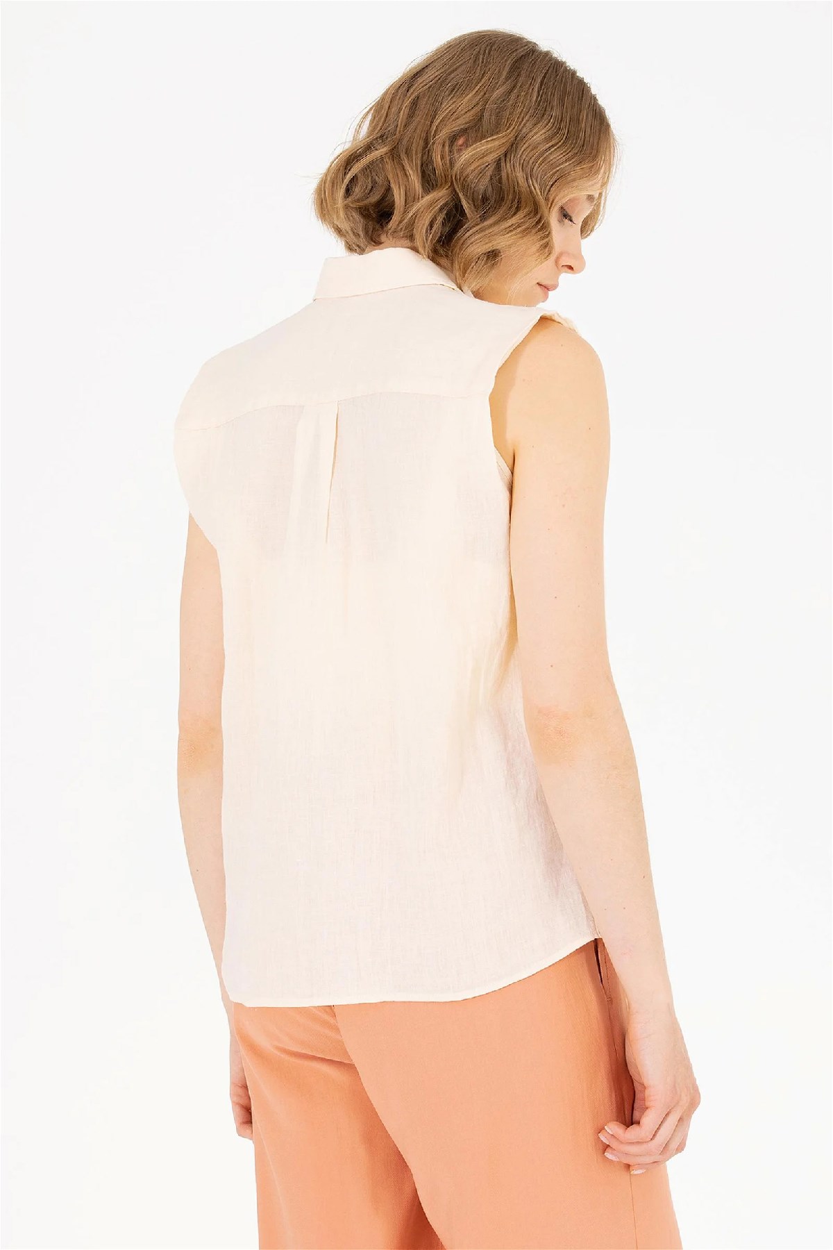 U.S. Polo Assn. Kadın Gömlek 50264506-VR071 Bej