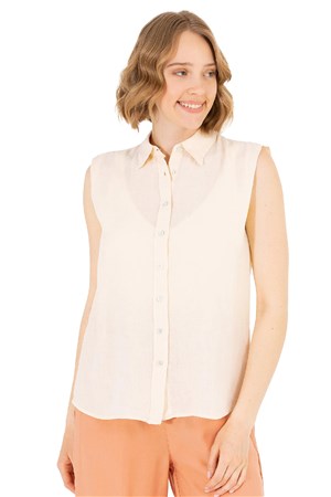 U.S. Polo Assn. Kadın Gömlek 50264506-VR071 Bej