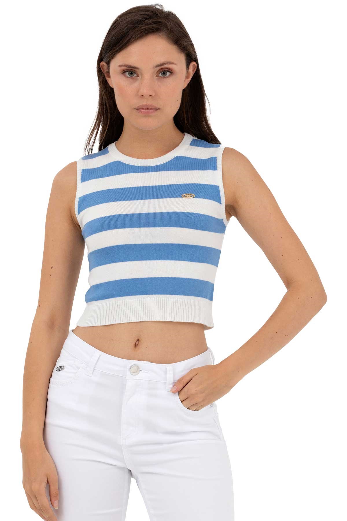 U.S. Polo Assn. Kadın Triko Kazak 50264623-VR093 Mavi