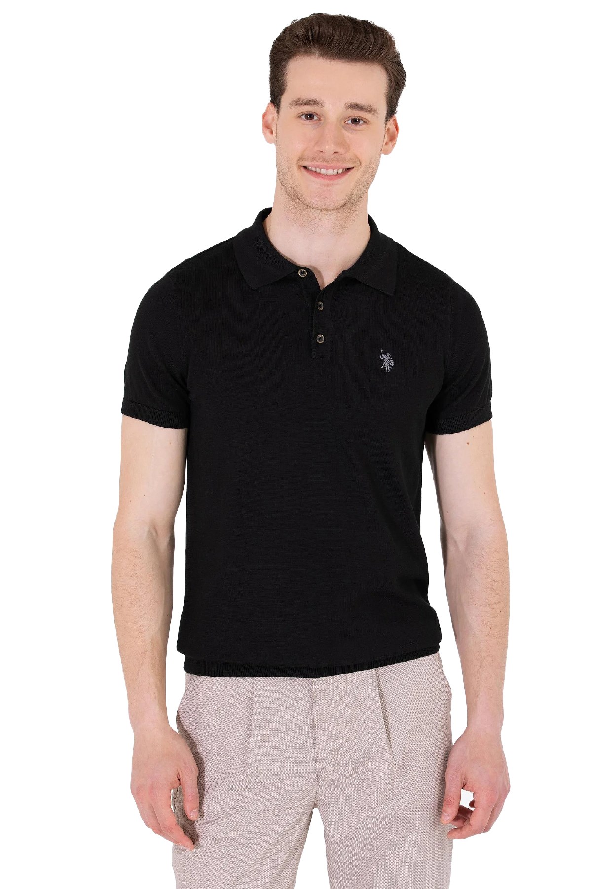 U.S. Polo Assn. Erkek Triko Kazak 50264628-VR046 Siyah