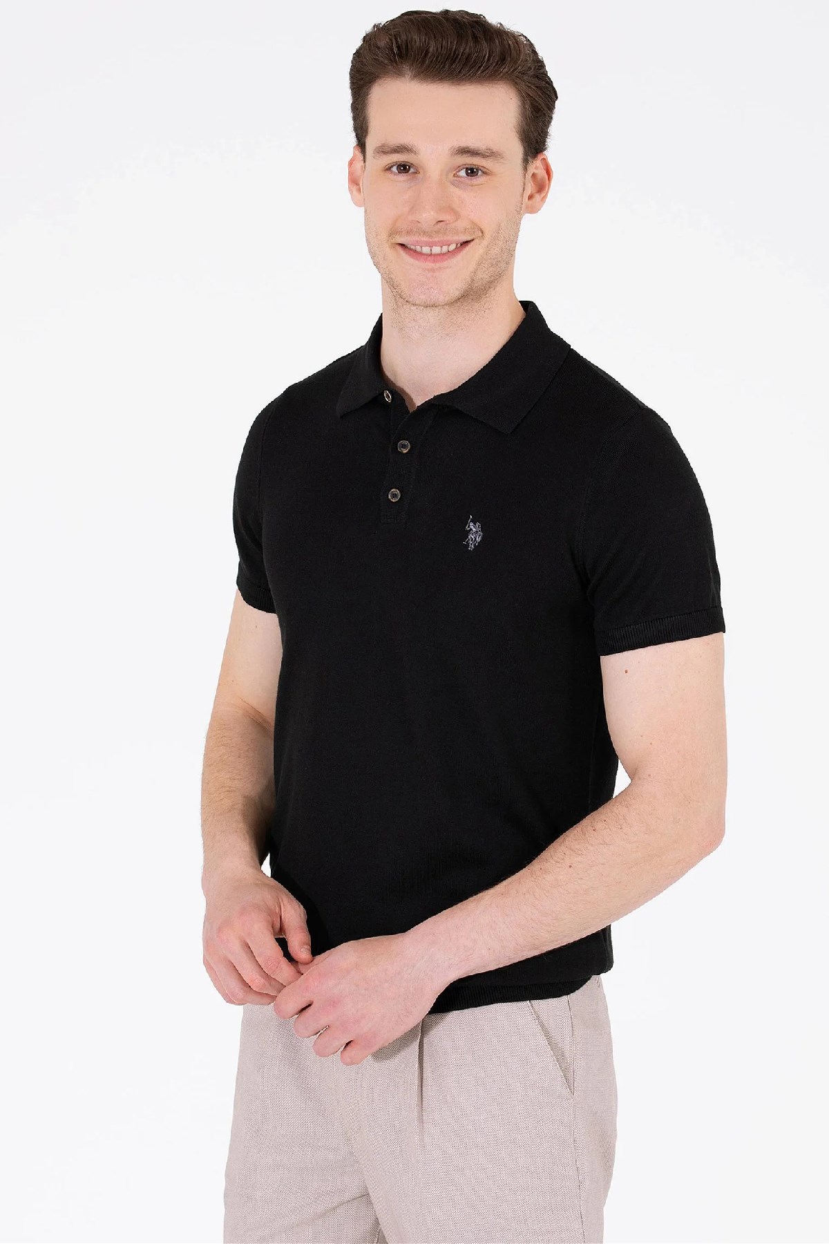 U.S. Polo Assn. Erkek Triko Kazak 50264628-VR046 Siyah