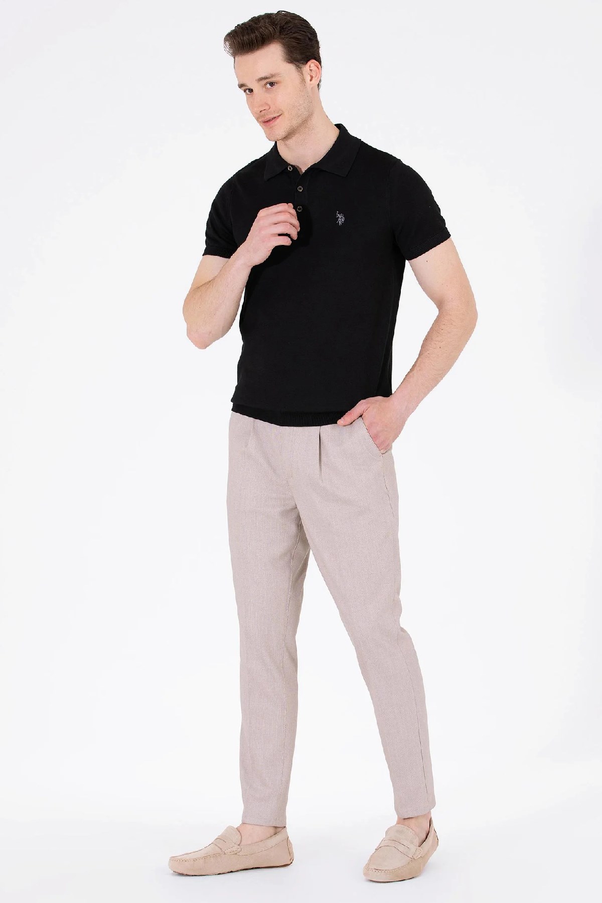 U.S. Polo Assn. Erkek Triko Kazak 50264628-VR046 Siyah
