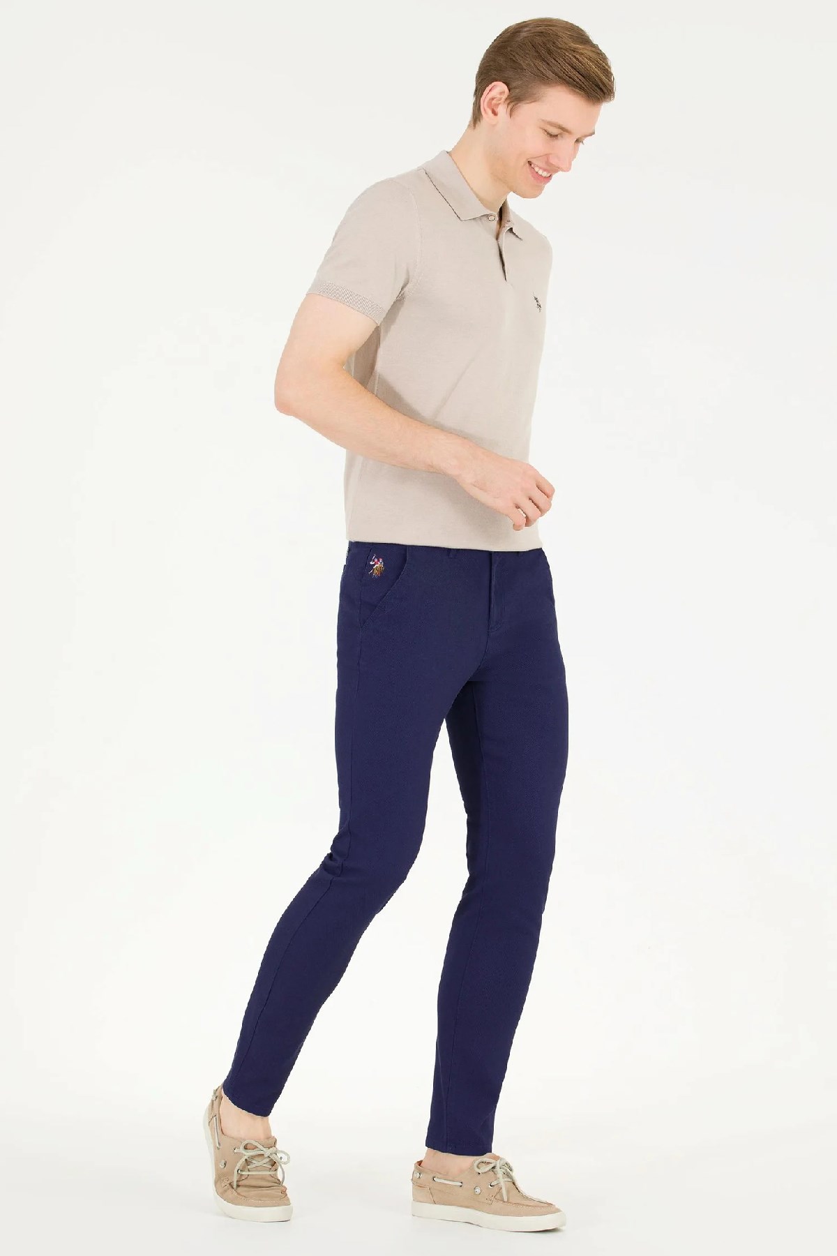 U.S. Polo Assn. Erkek Triko Kazak 50264628-VR049 Bej