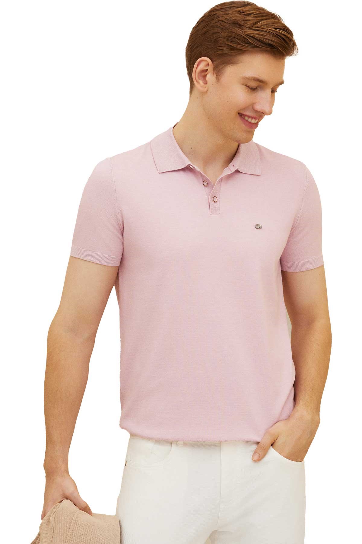 U.S. Polo Assn. Erkek Triko Kazak 50264628-VR211 Pembe