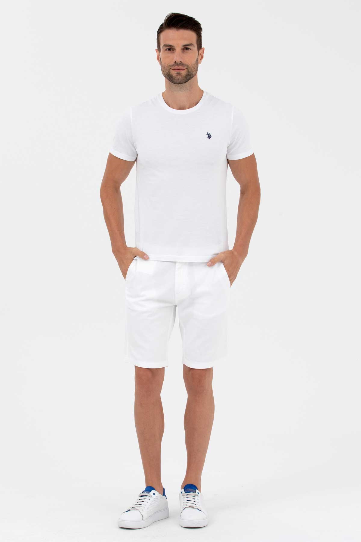 U.S. Polo Assn. Erkek Bermuda Capri 50266070-VR013 Beyaz