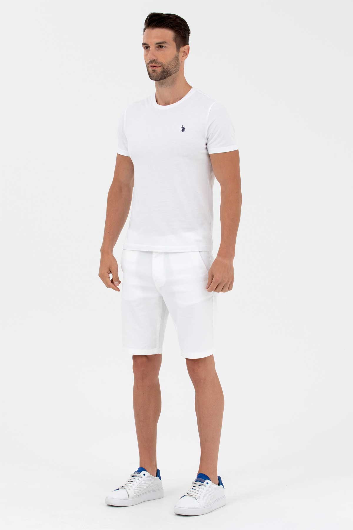 U.S. Polo Assn. Erkek Bermuda Capri 50266070-VR013 Beyaz