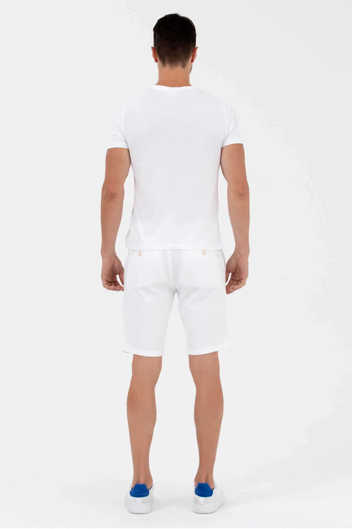 U.S. Polo Assn. Erkek Bermuda Capri 50266070-VR013 Beyaz