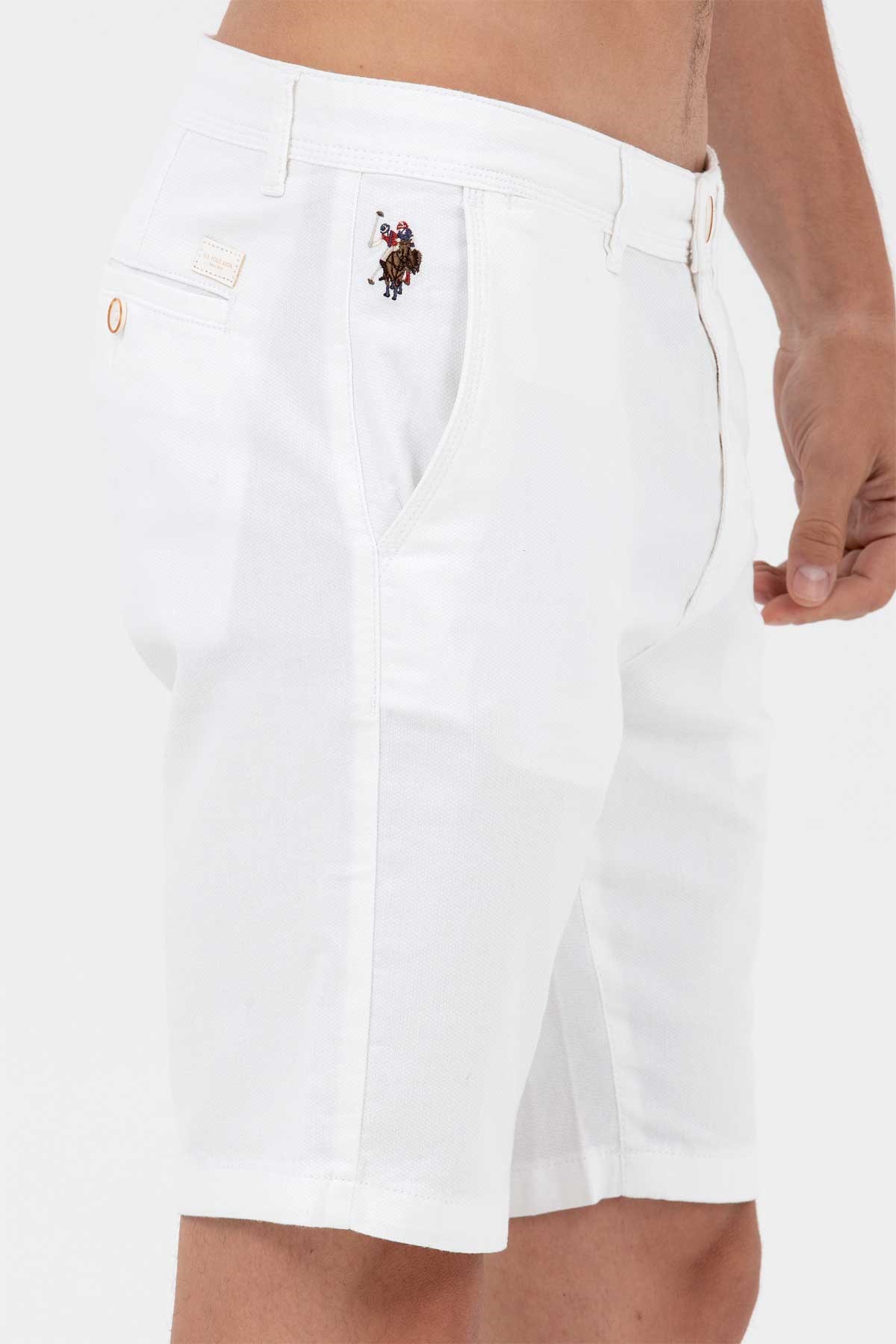 U.S. Polo Assn. Erkek Bermuda Capri 50266070-VR013 Beyaz